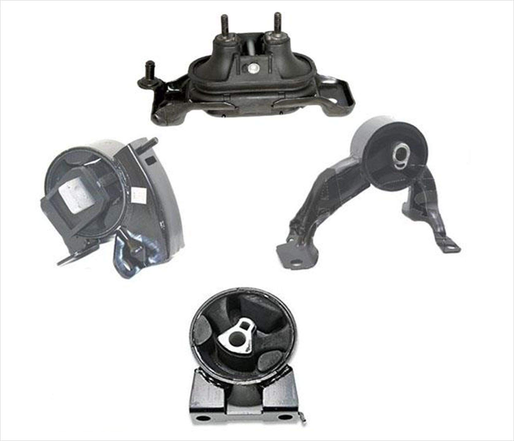 4-Pack Motor Mounts Compatible with 2011-2015 Dodge Grand Caravan, Chrysler Town & Country, Volkswagen Routan, Ram C/V 3.6L V6 - Improves Engine Stability & Reduces Vibration for Smoother Ride