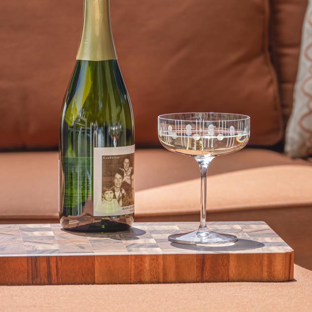 Vintage Mid Century Modern 10.25oz Coupe Cocktail Glasses - Set of 2 Elegant Stemware for Martini, Champagne & Dessert - Perfect for Home Bar, Dinner Parties & Romantic Date Nights