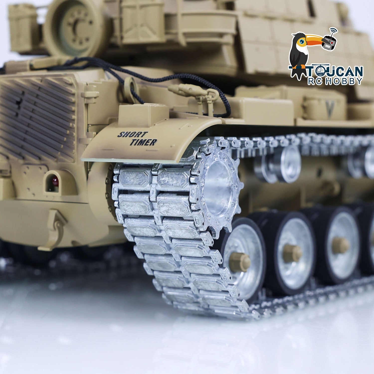 1/16 Scale M60A1 ERA RC Tank - US Stock BB Shooting Infrared Battle Toy with Metal Wheels & Barrel Recoil - Perfect for Military Enthusiasts and Outdoor RC Battles
