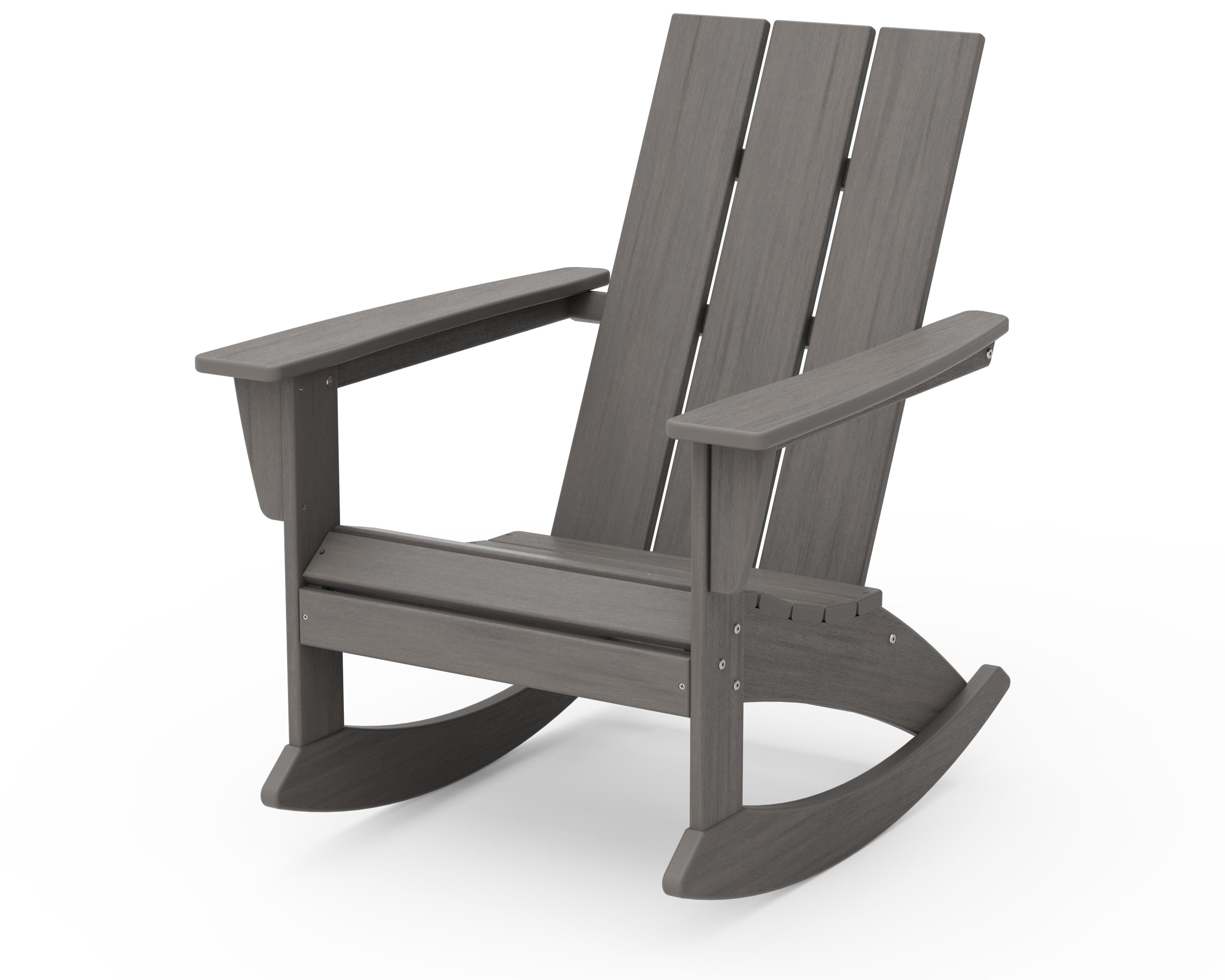 POLYWOOD Modern Adirondack Rocking Chair - Durable Outdoor Furniture for Patio, Garden & Poolside Relaxation | All-Weather Resin Wicker Design | Comfortable Rocking Motion | Perfect for Backyard, Deck or Porch