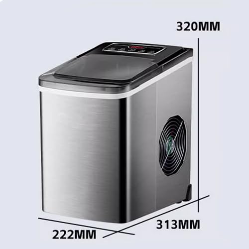Jian Ya Na Commercial Stainless Steel Ice Maker Machine - Portable Countertop Ice Cube Maker for Restaurants, Bars, Home & Office Use (Silver) | Perfect for Cocktails, Parties, and Daily Beverage Cooling