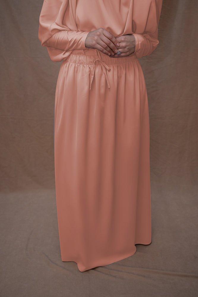 Pink Moira Prayer Umrah Gown with Niqab - Modest Islamic Abaya for Women | Perfect for Hajj, Umrah & Daily Prayers