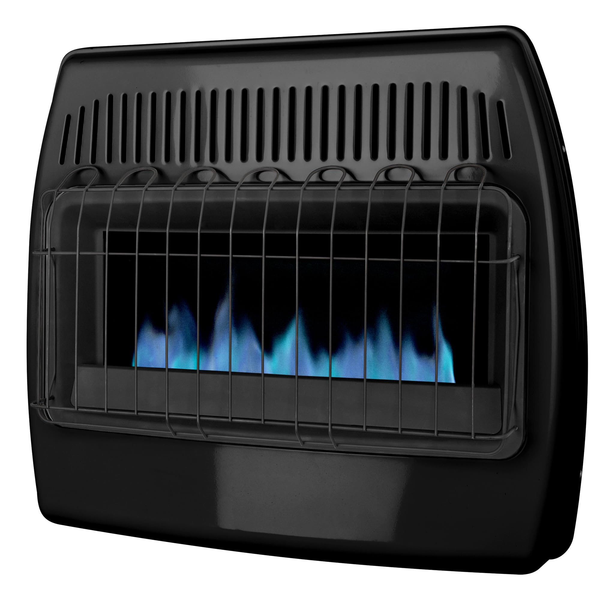 Dyna-Glo 30,000 BTU Blue Flame Thermostatic Vent-Free Wall Heater for Garage, Workshop & Basement - Black - Efficient Heating Solution for Indoor Spaces