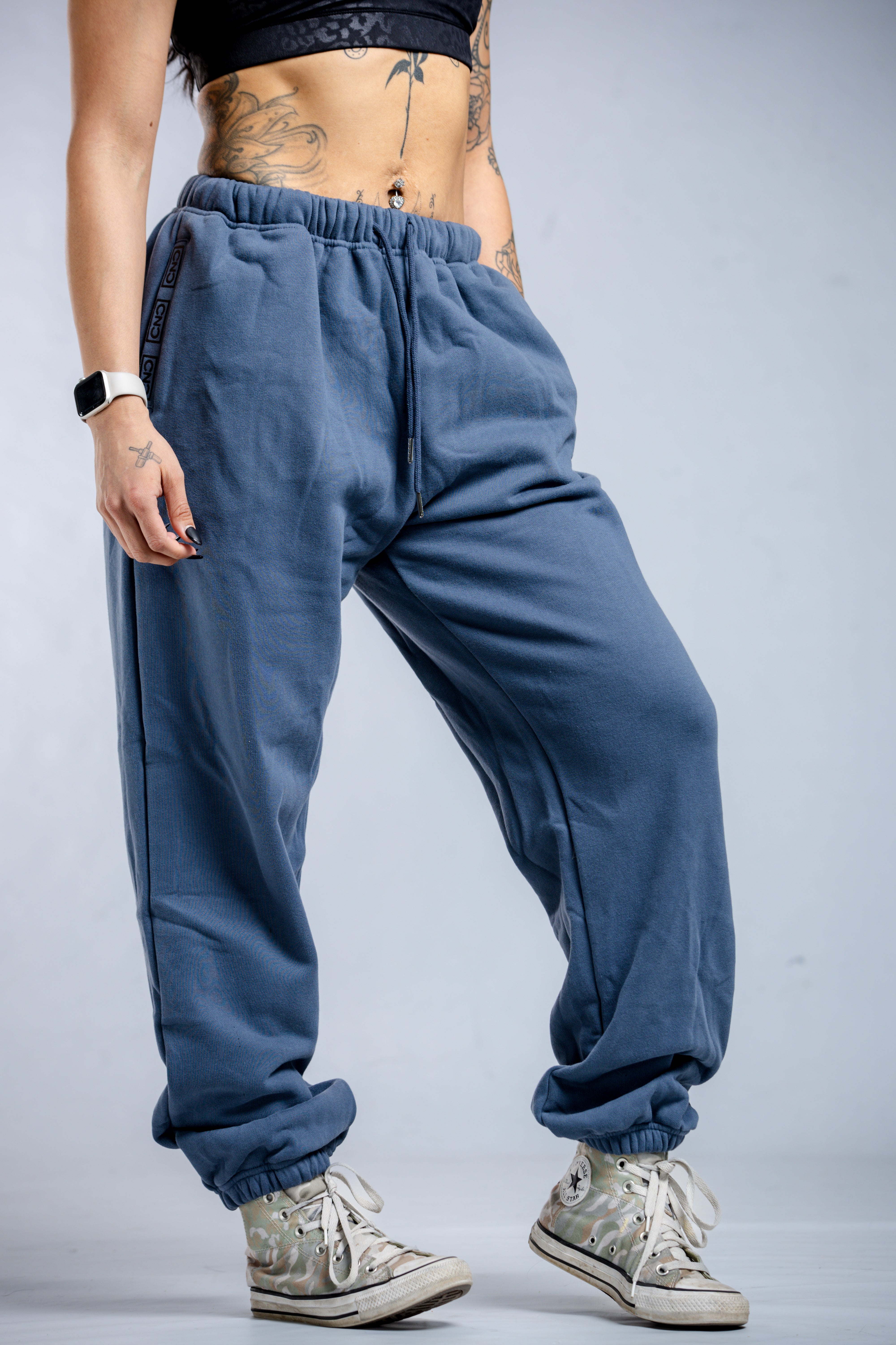 Comfortable Boyfriend Sweatpants for Women - Soft Blue Lounge Pants | Perfect for Relaxing at Home, Yoga & Casual Outings