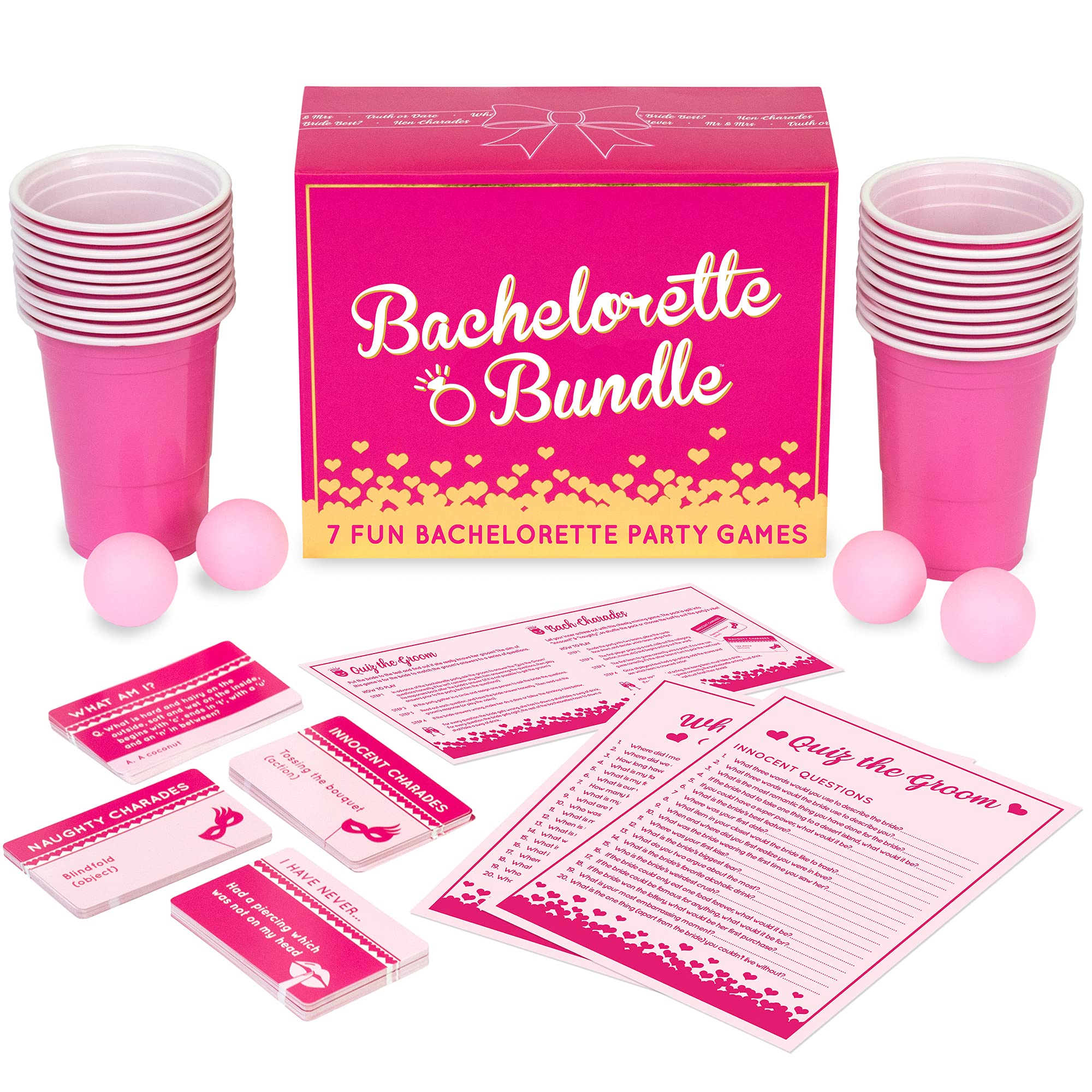 Bachelorette Party Games Bundle - Fun & Engaging Bridal Shower Games for Bridesmaids & Friends - Perfect for Girls Night Out, Wedding Celebrations & Pre-Wedding Parties