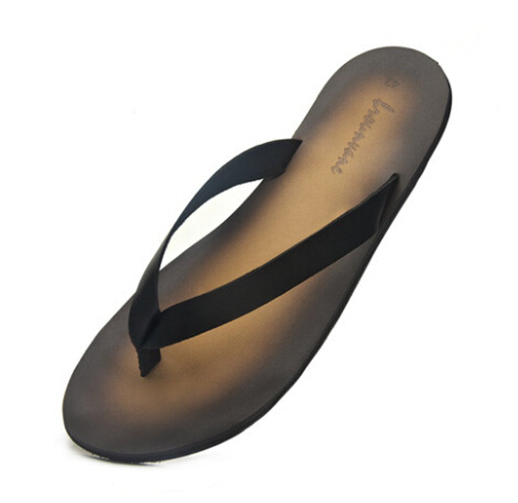HappyShop™ Men's Genuine Cow Leather Flip Flops - Breathable Summer Beach Sandals, Comfortable Casual Slippers for Men - EU Sizes - Perfect for Poolside, Vacation & Outdoor Relaxation