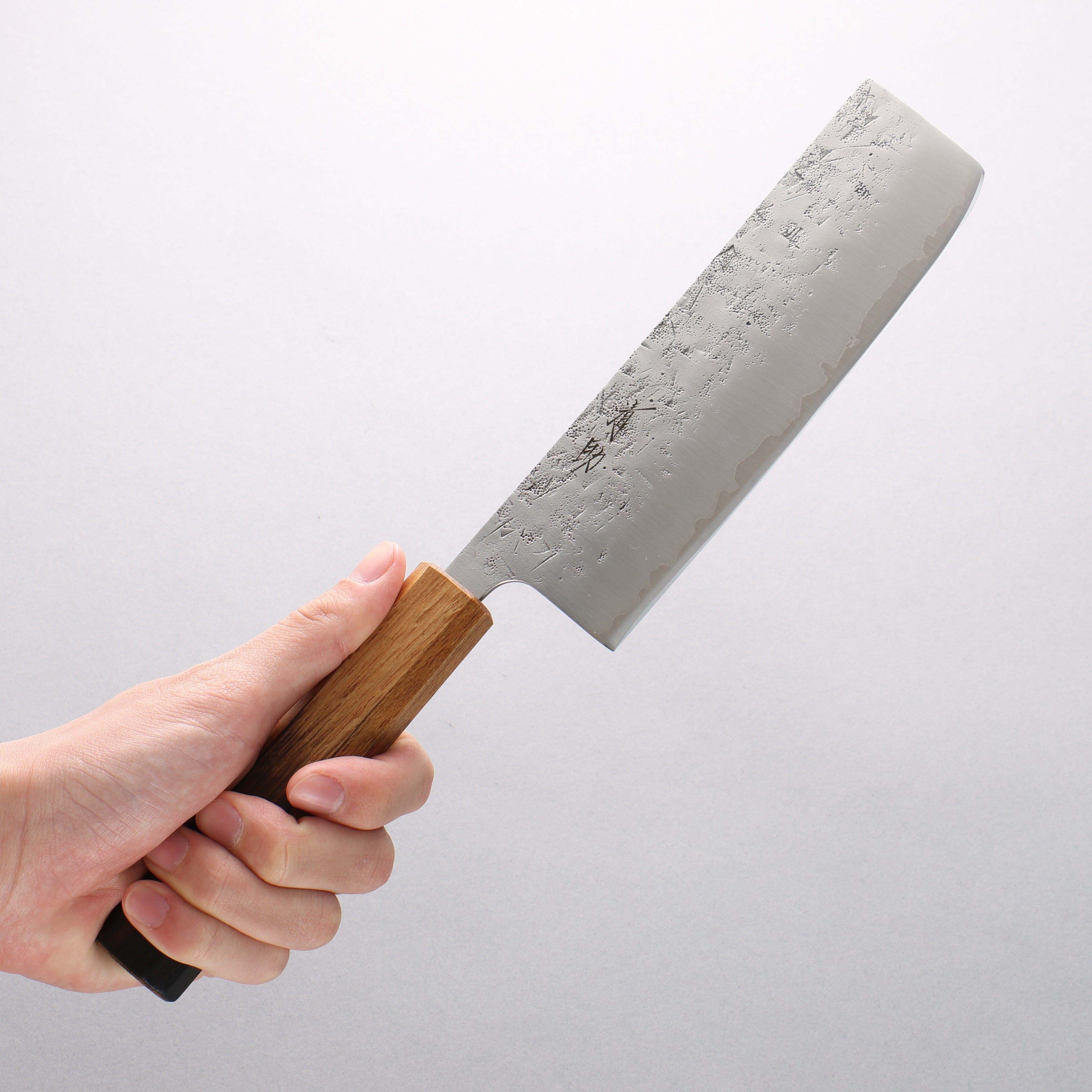 Premium Seisuke SLD Washiji Nakiri Japanese Chef Knife 165mm with Burnt Oak Handle - Perfect for Slicing, Dicing & Vegetable Prep in Professional & Home Kitchens