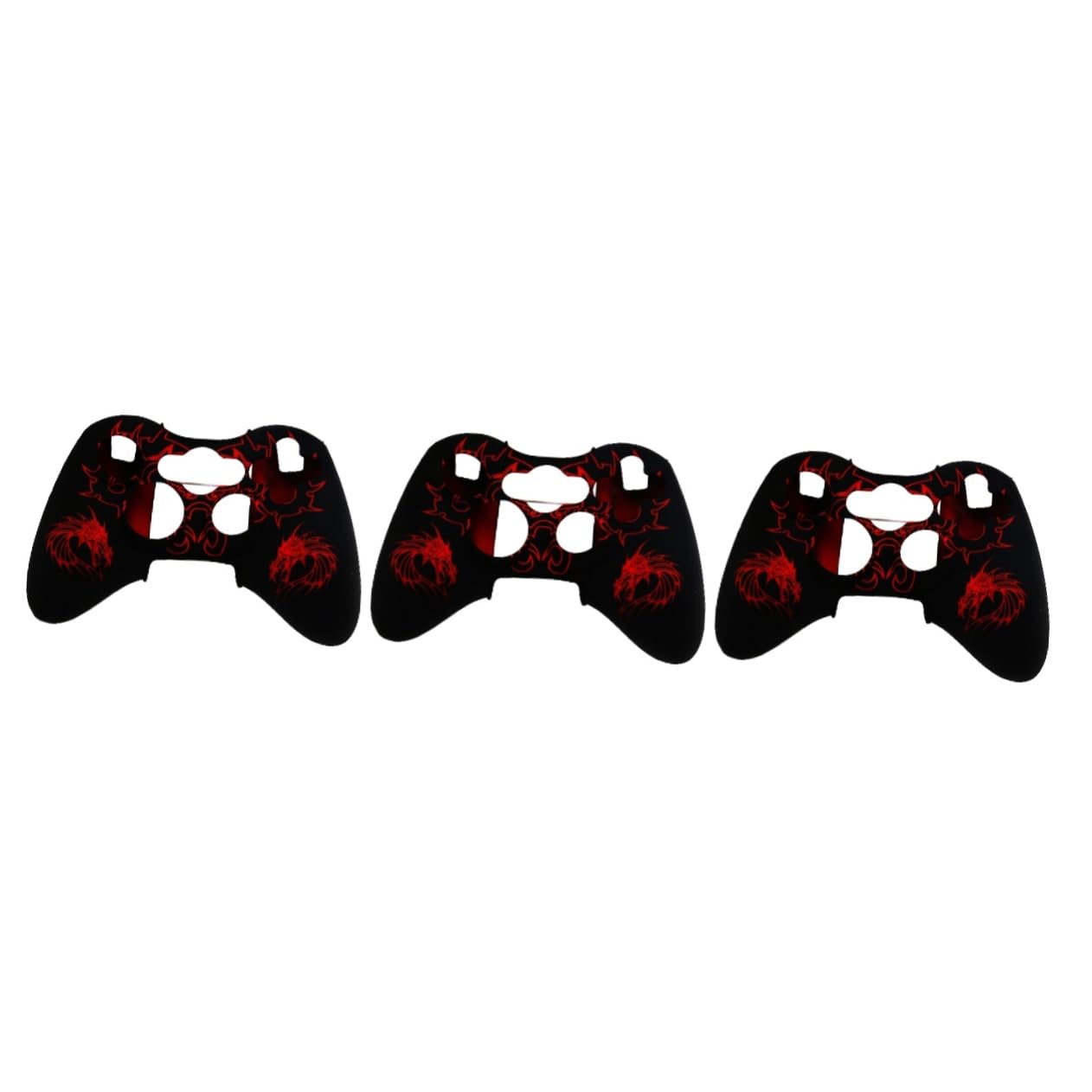 Angoily 3-Pack Silicone Skin Cover for Xbox 360 Controller - Protective Case with Non-Slip Grip (Red) - Perfect for Gaming, Travel & Long Play Sessions