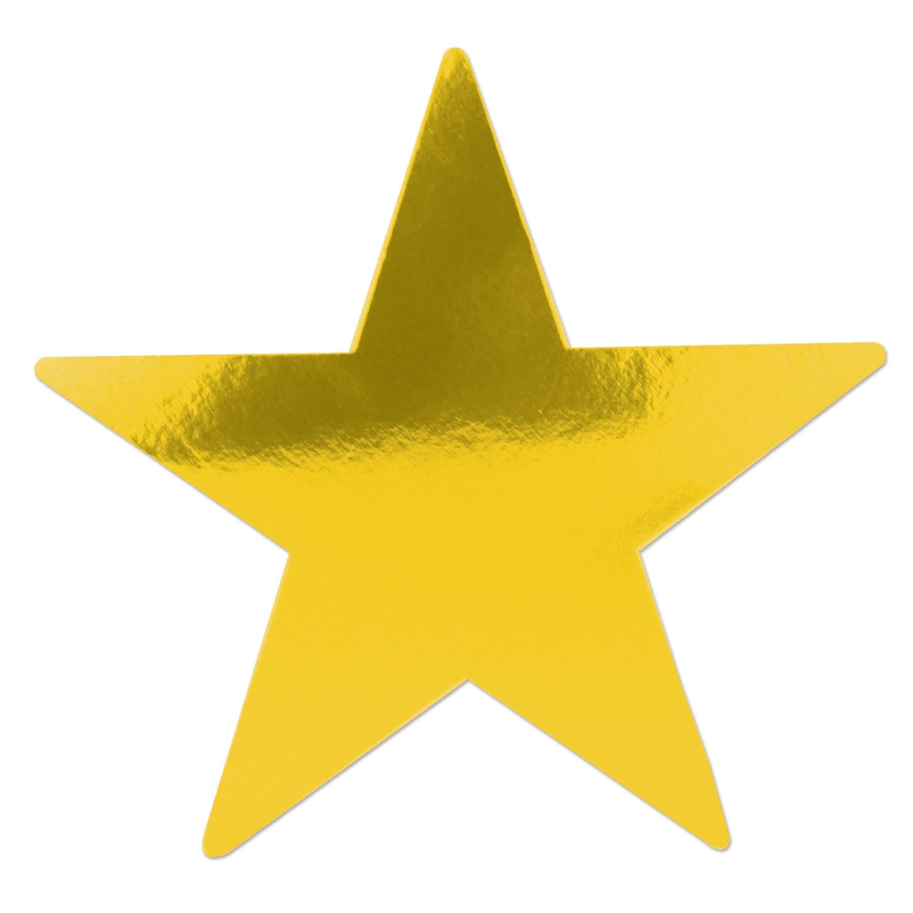 12 Pack Beistle Jumbo 20 Inch Gold Foil Party Star Cutouts - Double Sided Decorations for Birthday, Christmas, New Year & Holiday Celebrations