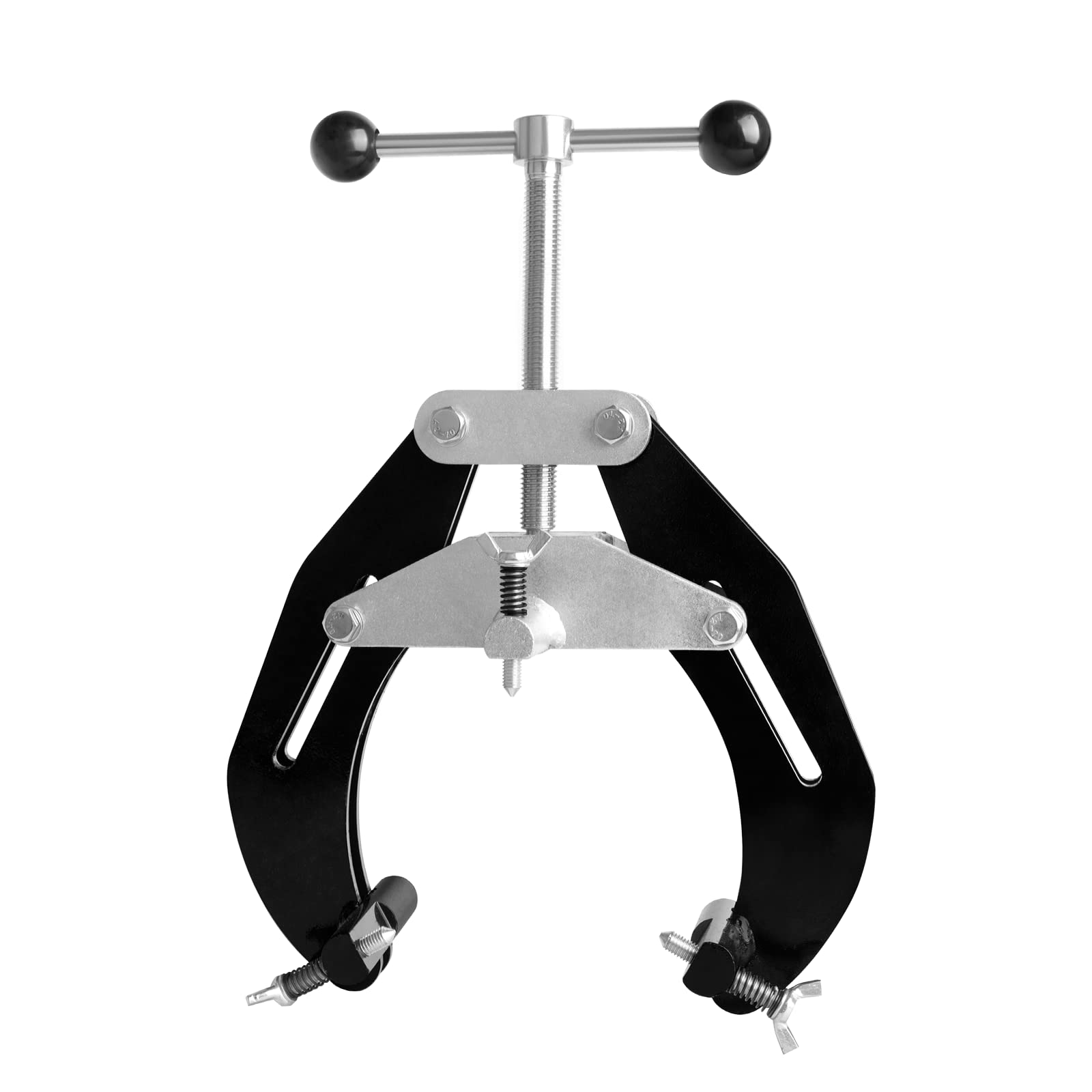 Steel Pipe Clamp 2-6 Inch - High Strength Pipe Alignment Tool with Quick-Acting Screws | Lightweight & Durable Hand Tool for Plumbing, HVAC, and Metalworking (Black)