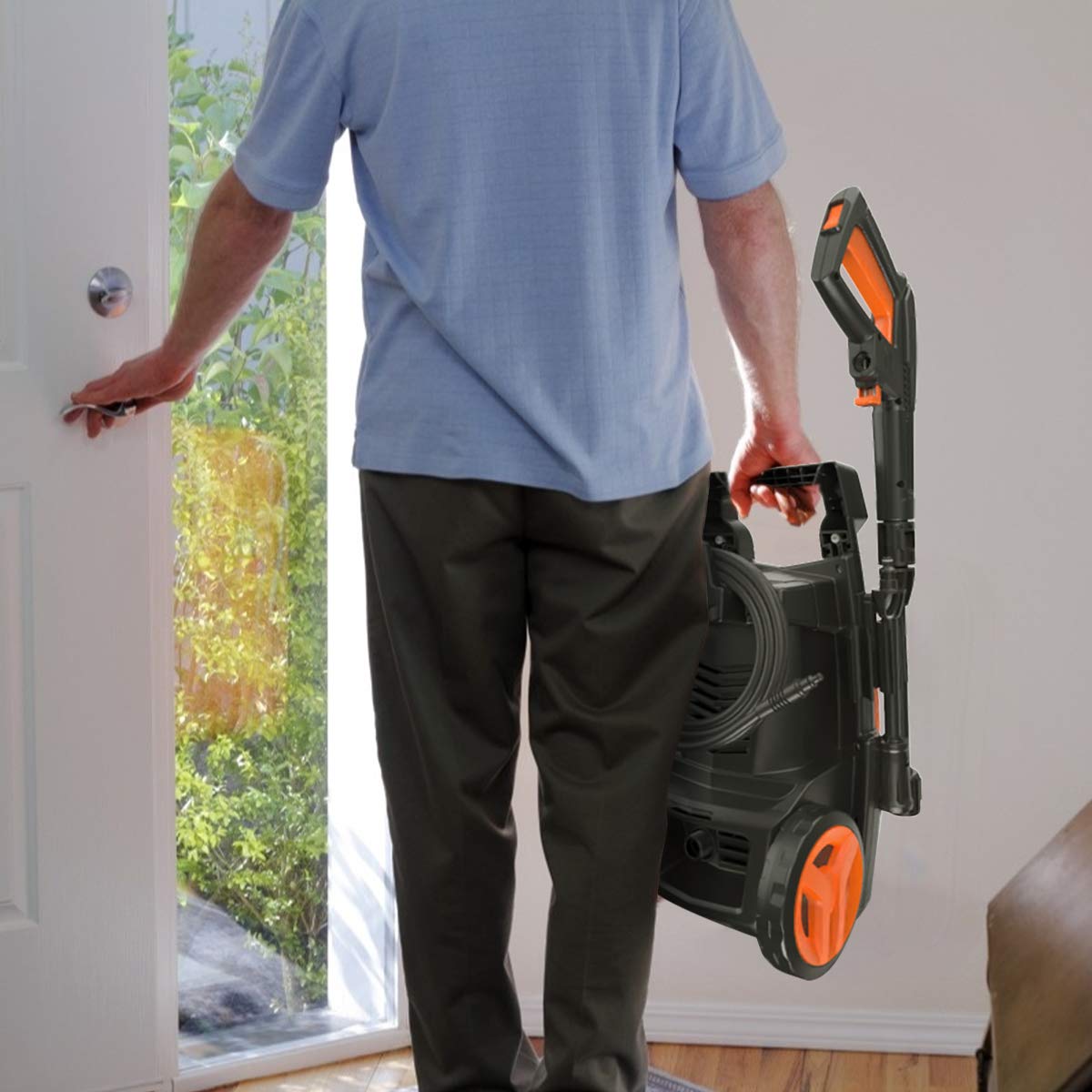 PAXCESS 1600 PSI Electric Pressure Washer with 26ft Hose - High Power Cleaner for Driveway, Patio, Deck, Fence & Car Washing