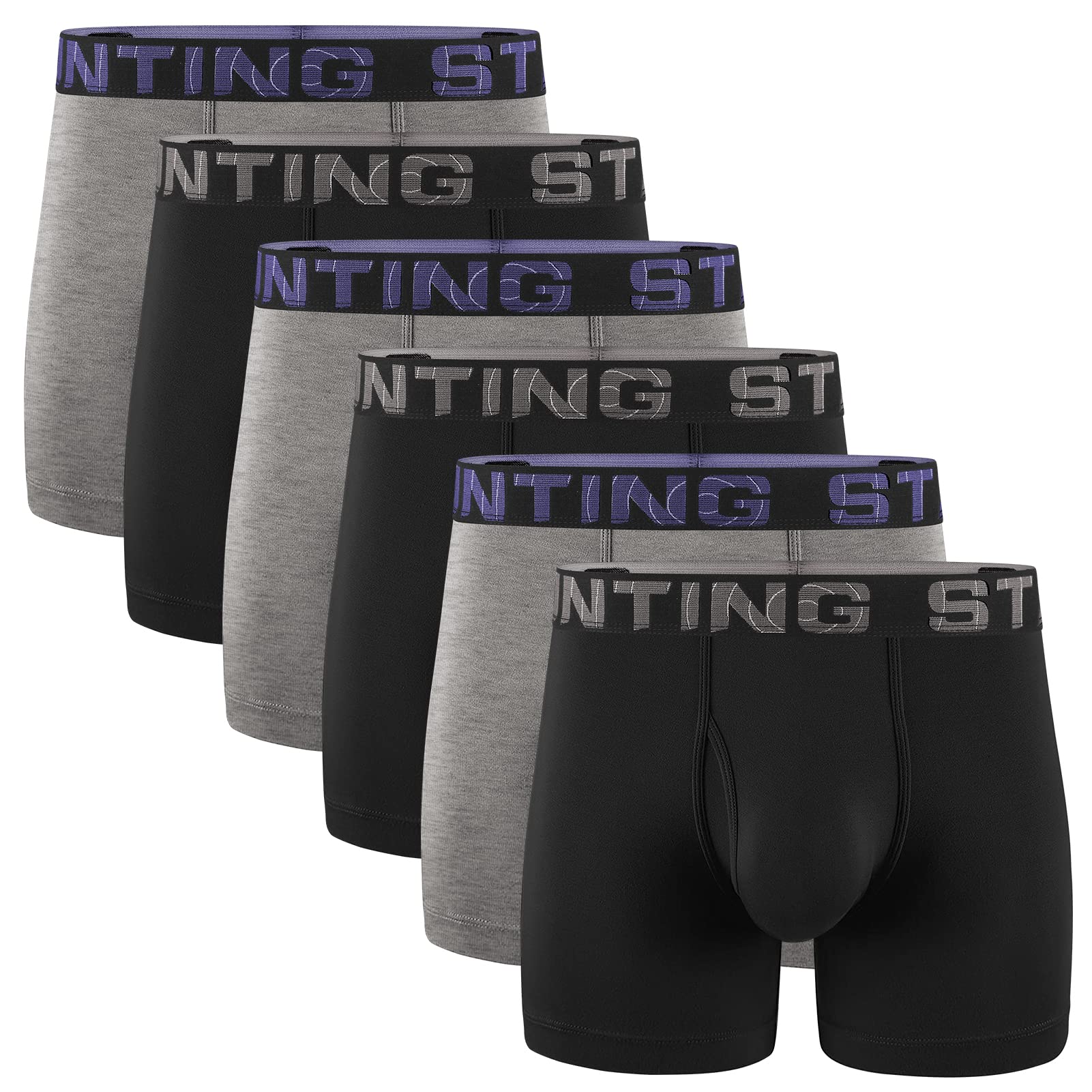Counting Stars Men's Boxer Briefs - Soft Cotton Underwear for Men, Colorful & Comfortable, Pack of 3/5/7 (S-XXL) - Perfect for Daily Wear, Gym & Travel