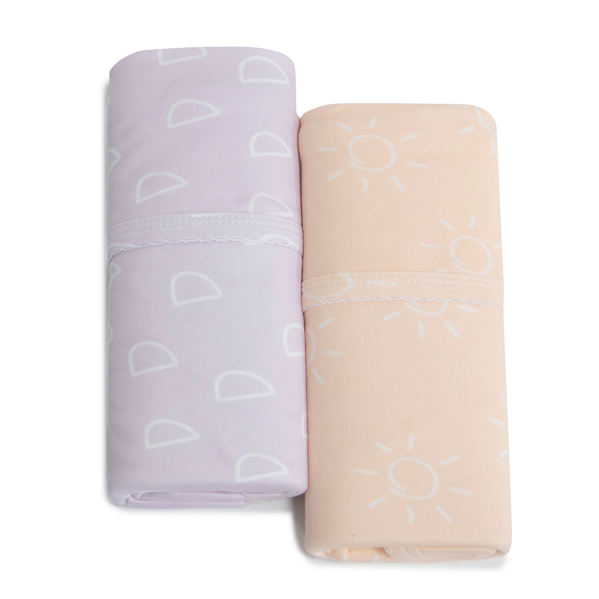 Nordic Style 2-Pack Jersey Wrap - Soft Peach & Lilac Colors for Women | Cozy Loungewear for Home, Yoga, and Relaxation