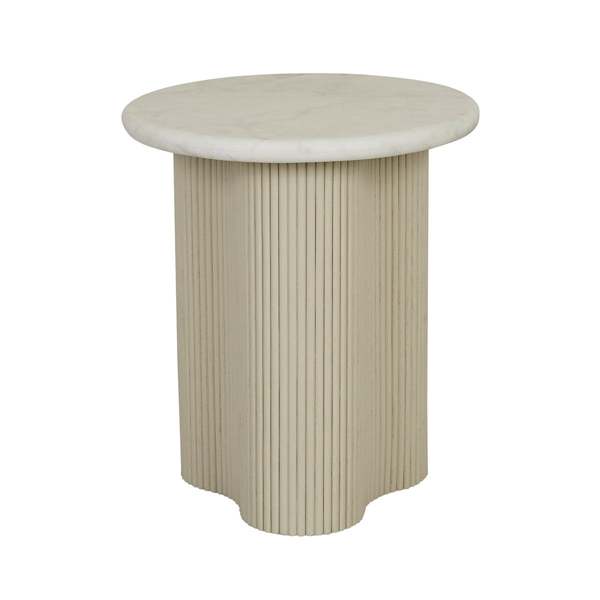 Artie Wave Ripple Side Table - Modern End Table with Wavy Design for Living Room, Bedroom & Office - Perfect for Coffee, Books & Decor