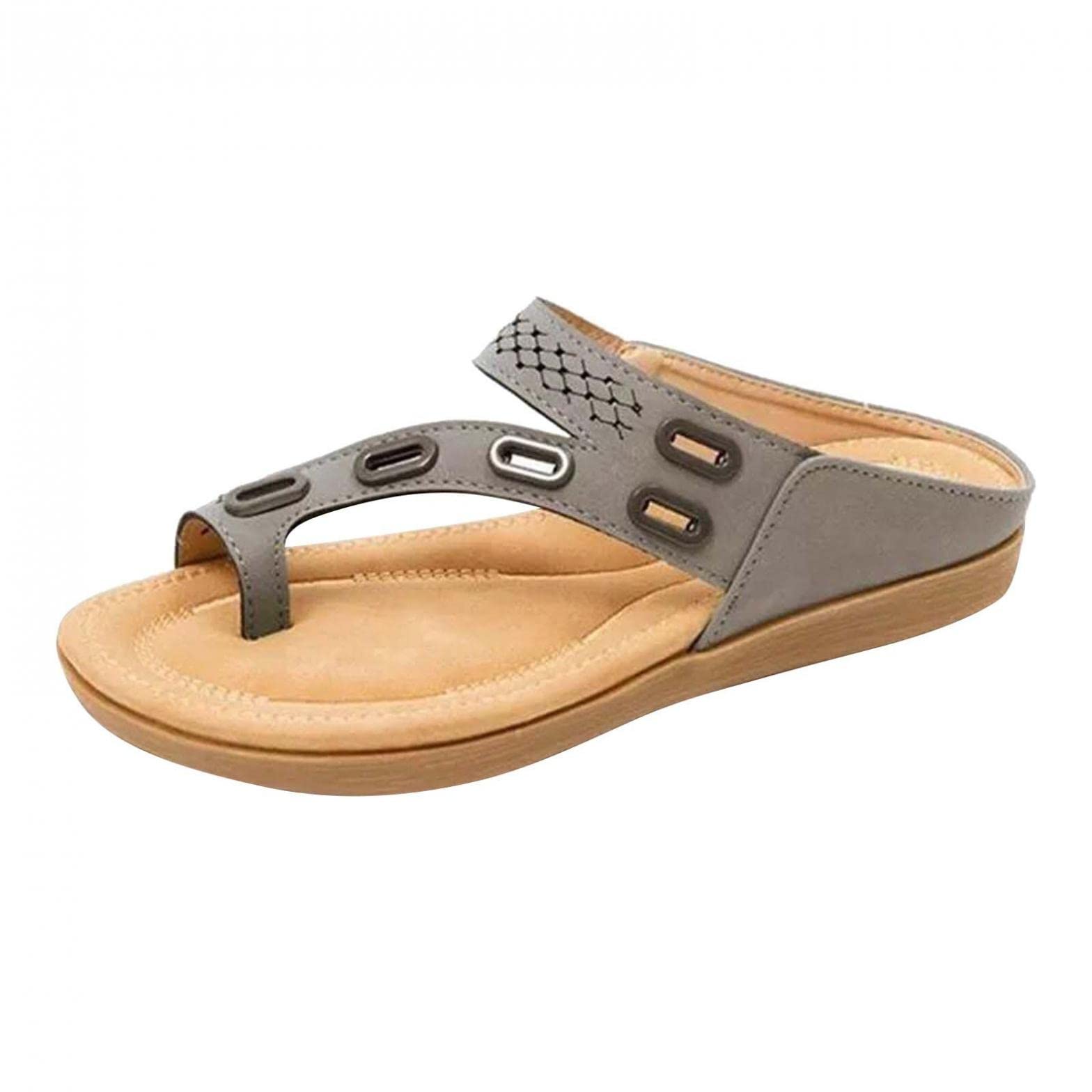 SEAOPEN Women's Comfortable Flip Flops with Arch Support - Strappy Summer Sandals for Walking, Beach & Casual Wear