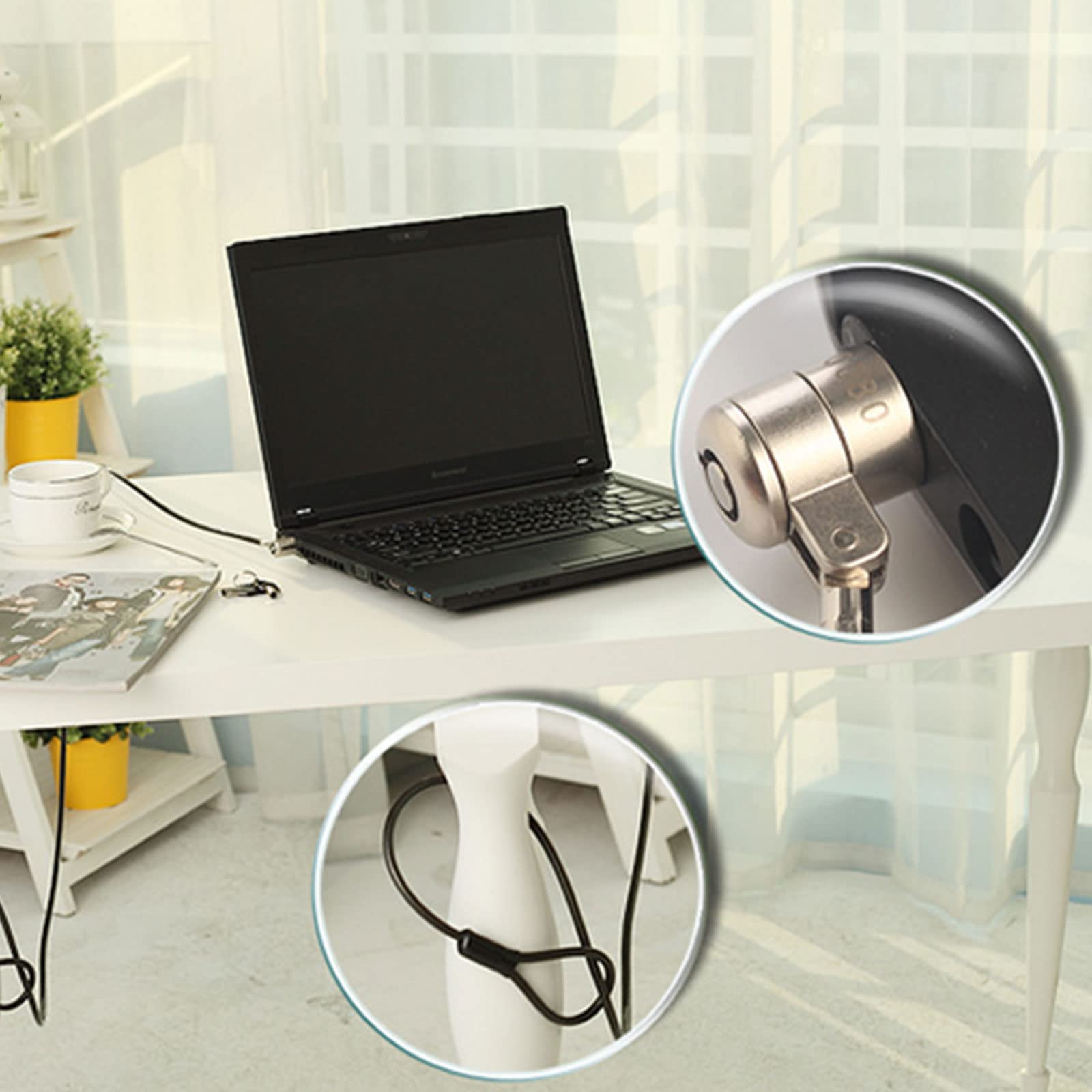 Laptop Cable Lock - Anti Theft Security Cable with Combination Lock for iPad, Tablet, MacBook & Notebooks | Perfect for Office, School & Travel Protection