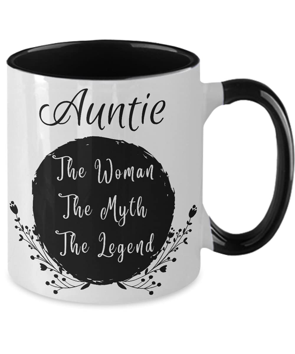 Best Auntie Mug - 11oz Double-Sided Coffee Cup with 2T Design - Perfect Birthday Gift for Aunt, Mother's Day Present, or Thank You Gift - Great for Tea, Coffee & Hot Chocolate at Home or Office