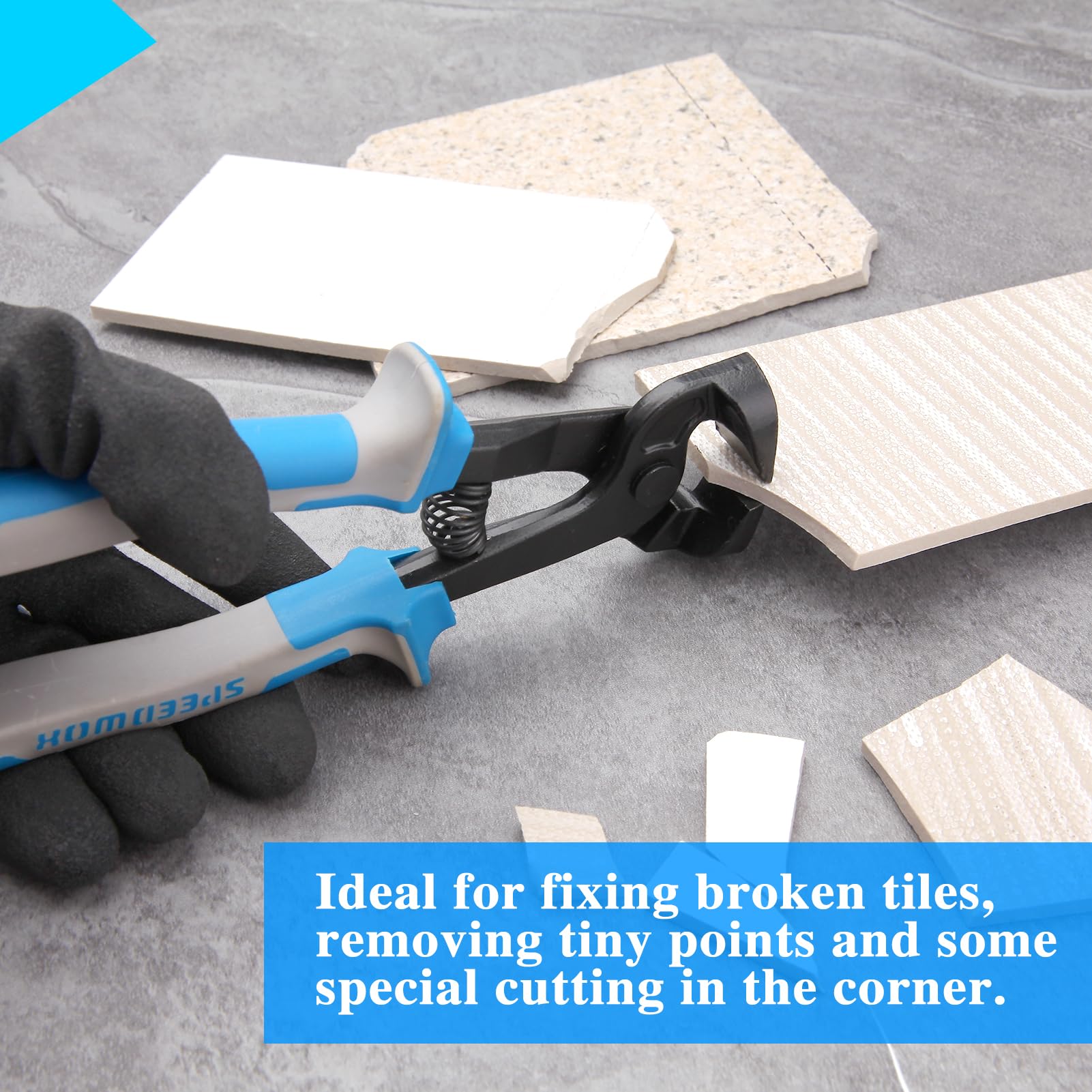 SPEEDWOX 2-Piece Mosaic Tile Cutter Set - Professional Wheeled Ceramic Tile Cutter & Precision Glass Nippers for Stained Glass, Ceramic & Mosaic Tile Cutting - Perfect for DIY Home Renovation, Craft Projects & Art Glass Work