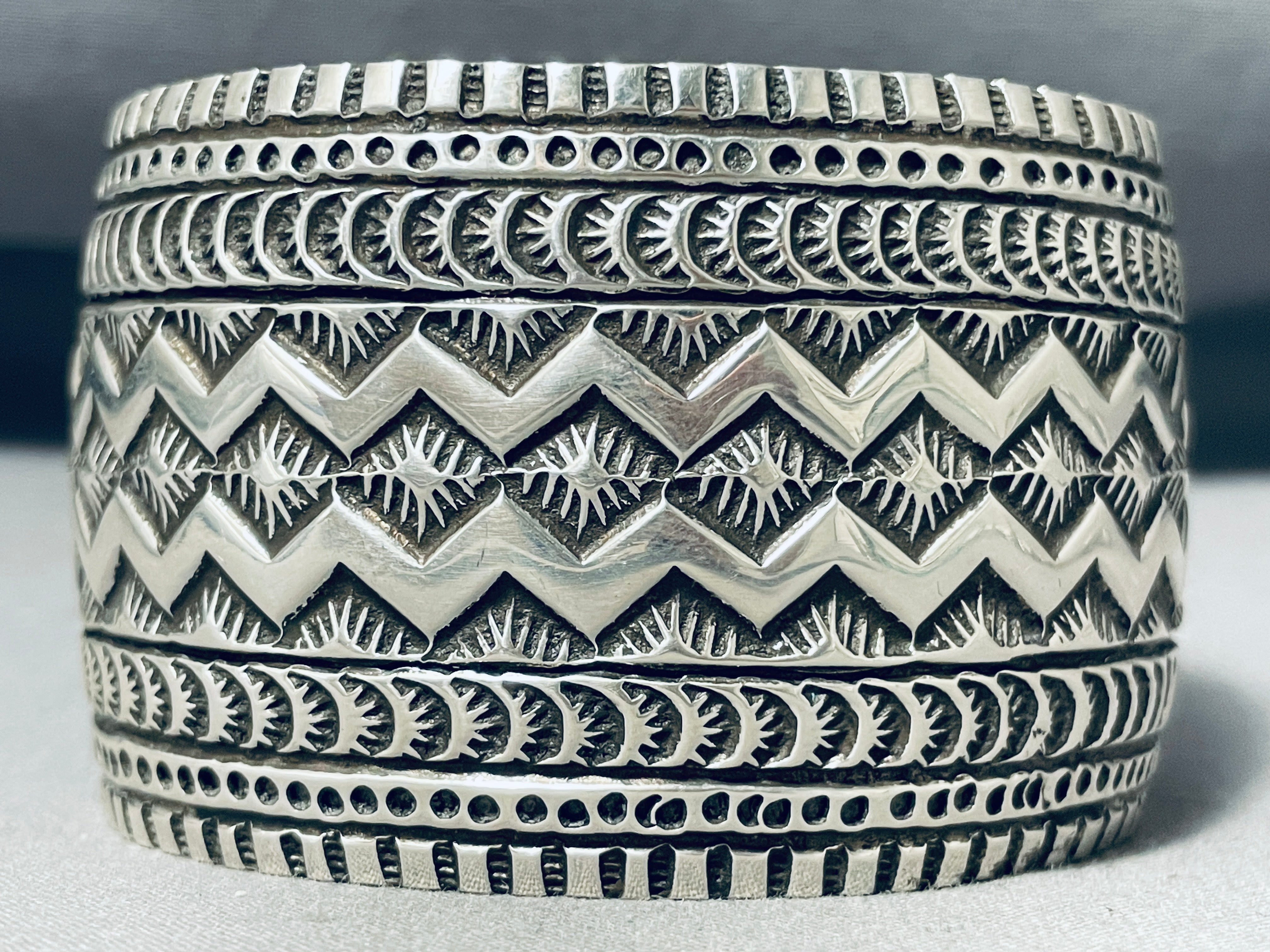 90 Gram Authentic Navajo Sterling Silver Stu Billie Bracelet - Handmade Native American Jewelry for Women, Gift for Her, Boho Style Accessory for Casual & Special Occasions