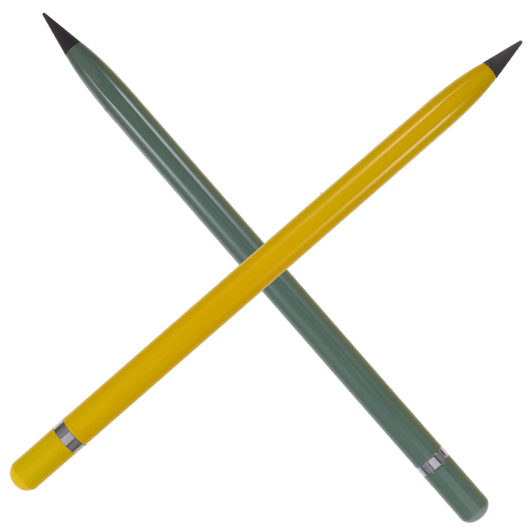 SEWACC 2-Pack Metal Inkless Pencils - Everlasting No-Sharpening Writing & Drawing Pencils for Artists, Students & Office Use - Perfect for Sketching, Note-Taking & Everyday Writing