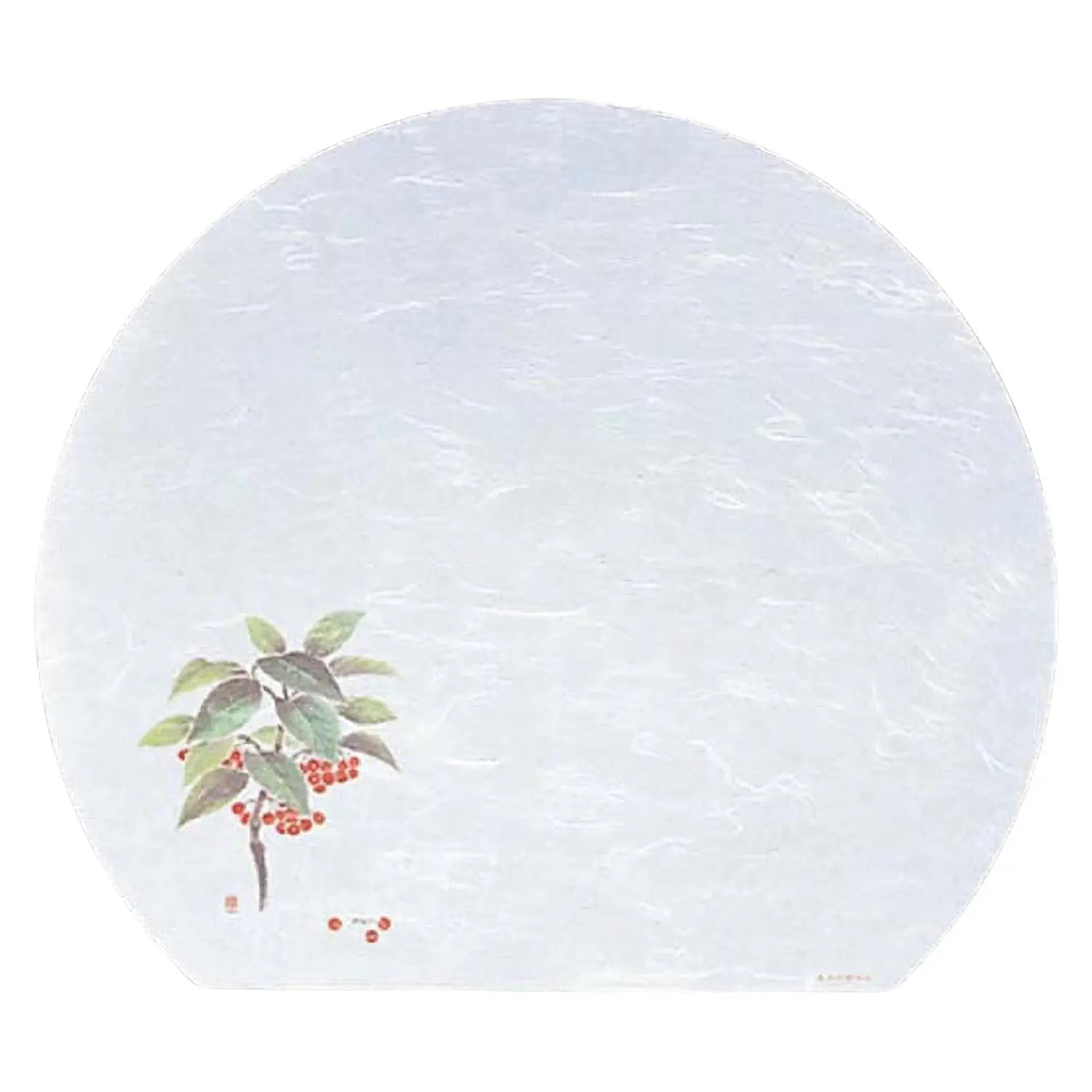 Artec Washi Paper Half Moon Placemat Coralberry - 100 Pack | Eco-Friendly Japanese Paper Placemats for Dining Table Decor, Party Settings & Home Styling