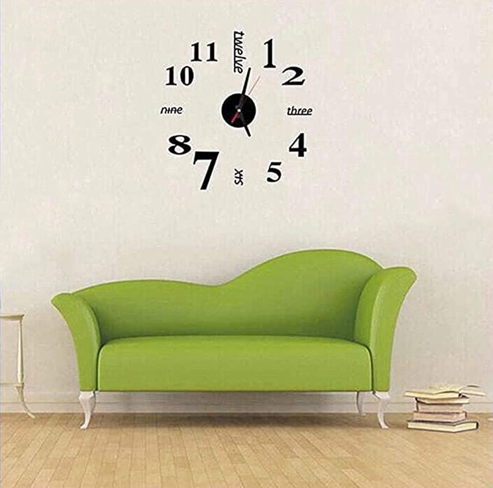 DIY Adjustable Silent Wall Clock - Modern Simple Style Home Decor for Living Room, Bedroom, Office - Perfect Gift Idea for Housewarming & Birthday