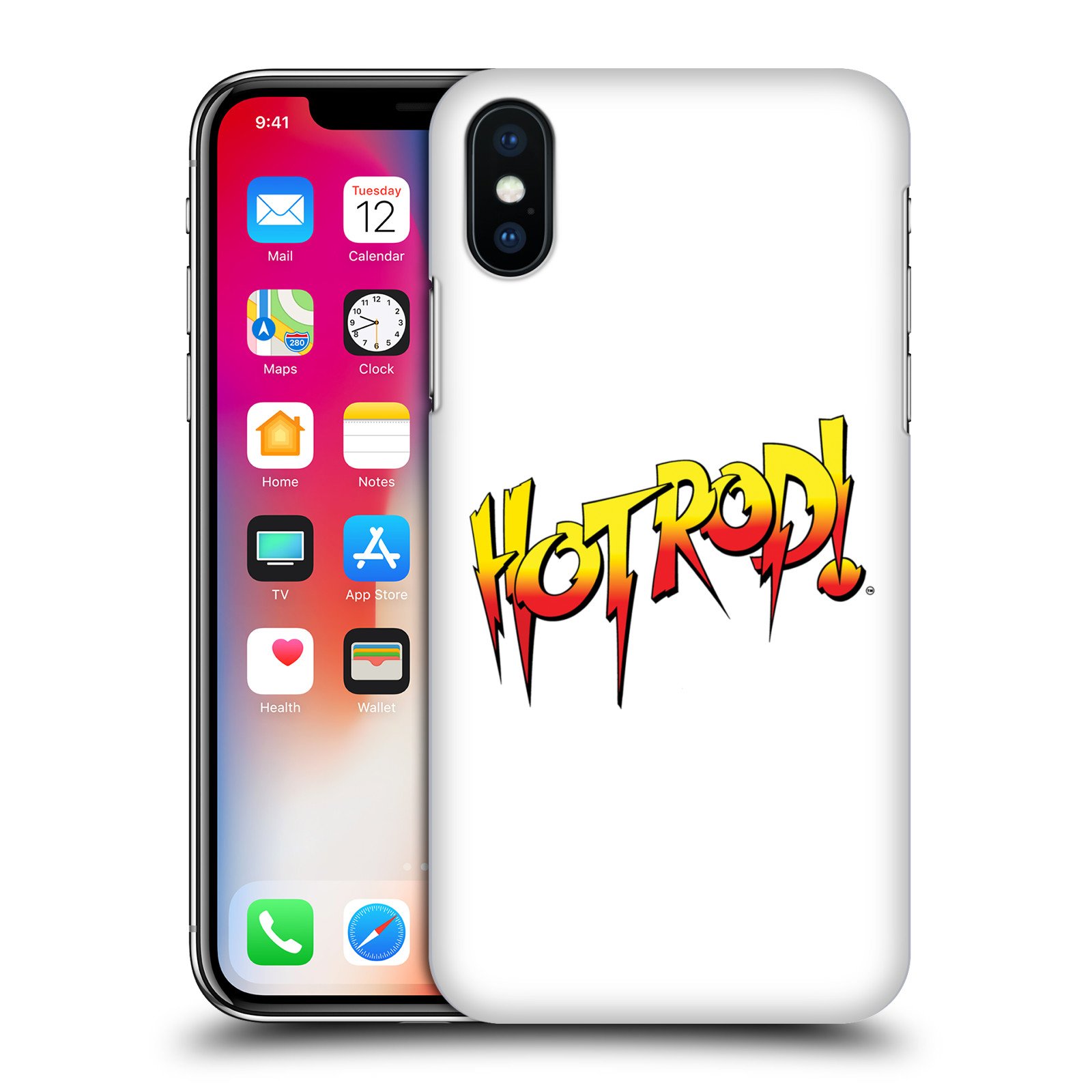 Official WWE Hot Rod Rowdy Roddy Piper Hard Back Phone Case - Compatible with Apple iPhone X & Xs - Durable Protection for Wrestling Fans | Perfect for WWE Events, Daily Use & Gift Giving