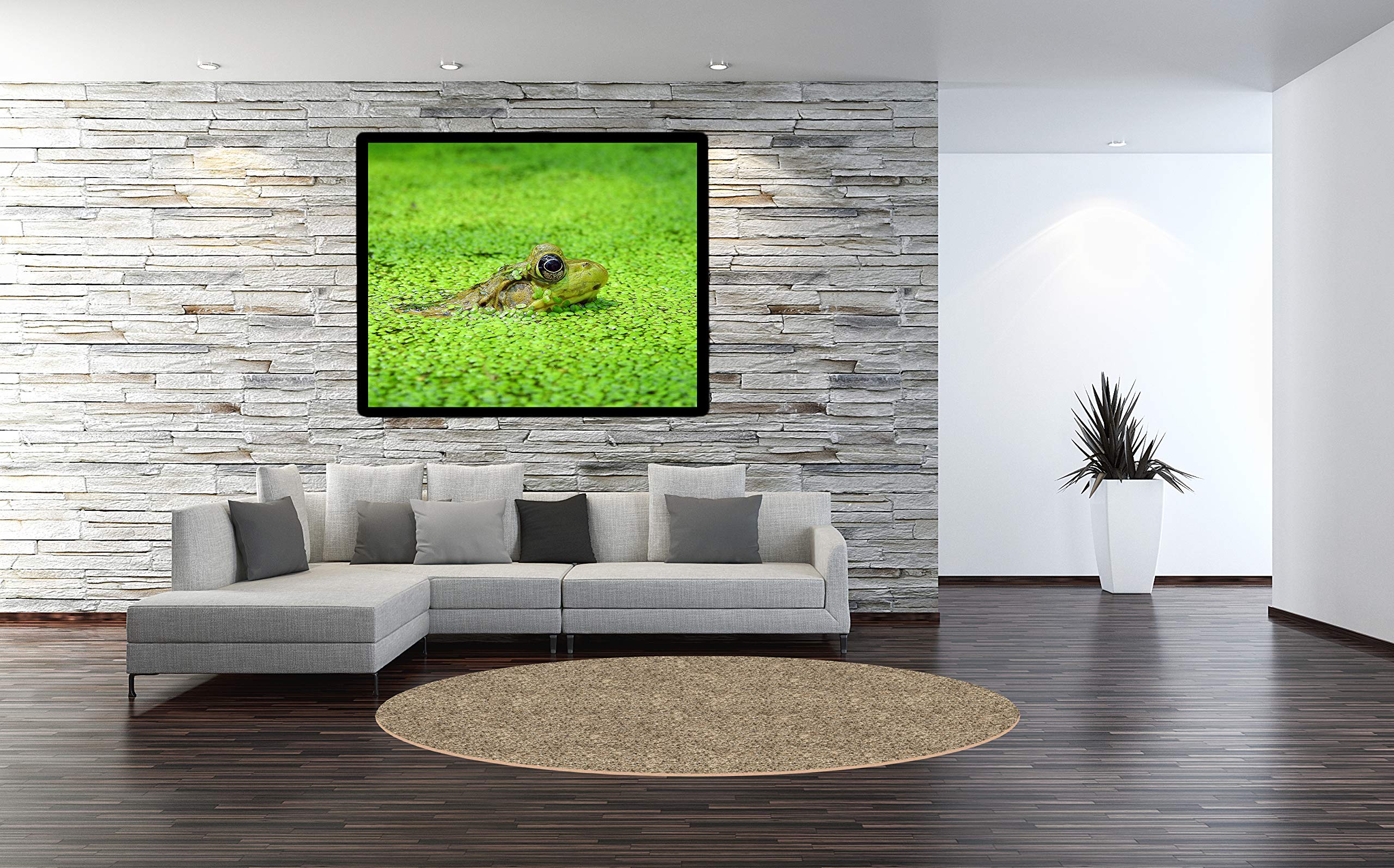KOECKRITZ 4' Round Frieze Area Rug - 25 oz Gremstone Bronzite Handmade Carpet for Living Room, Bedroom | Multiple Sizes & Shapes Available | Soft & Durable Floor Mat for Home Decor