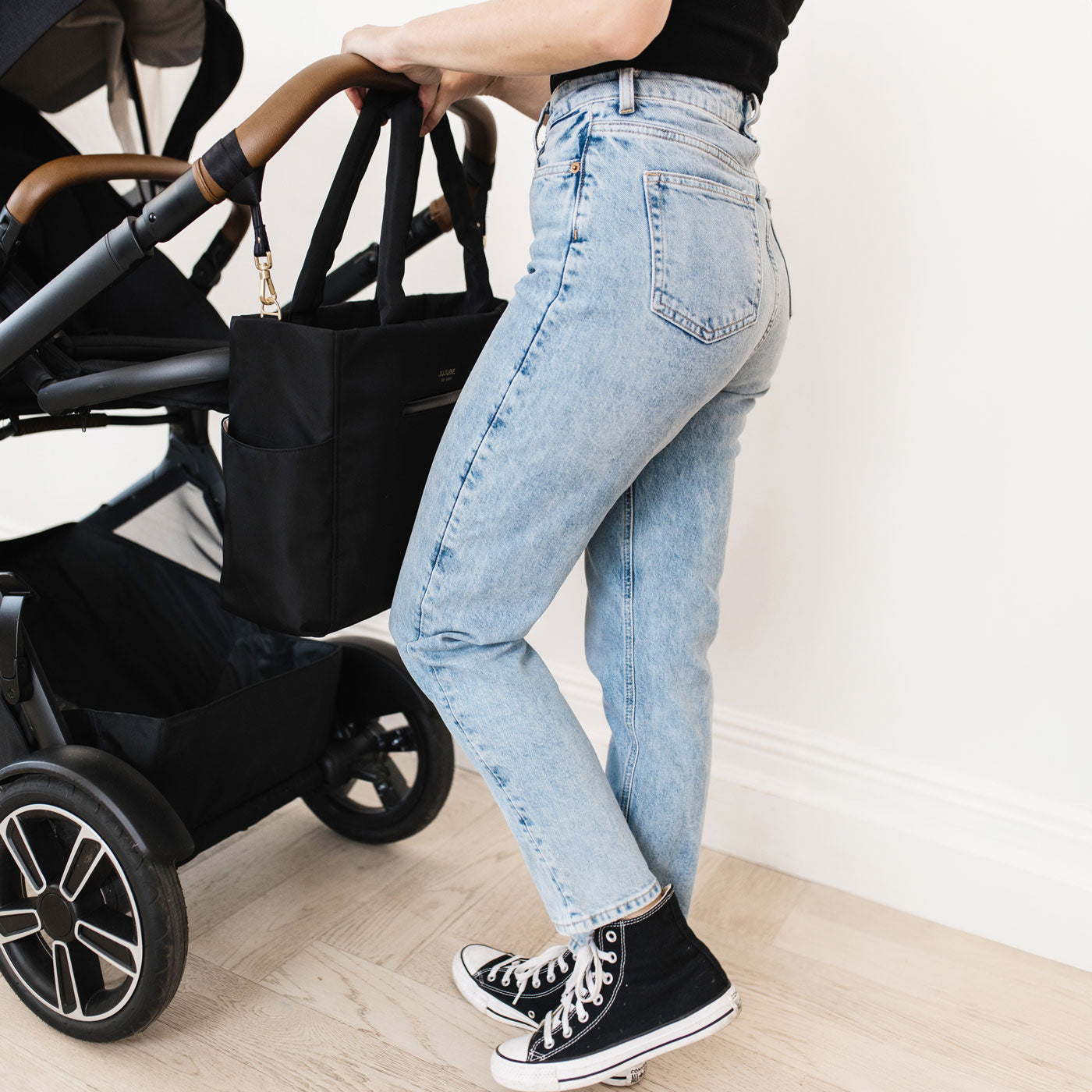 JuJuBe Utility Strap Tote - Versatile Diaper Bag & Travel Organizer for Moms, Perfect for Baby Essentials, Shopping & Daily Use