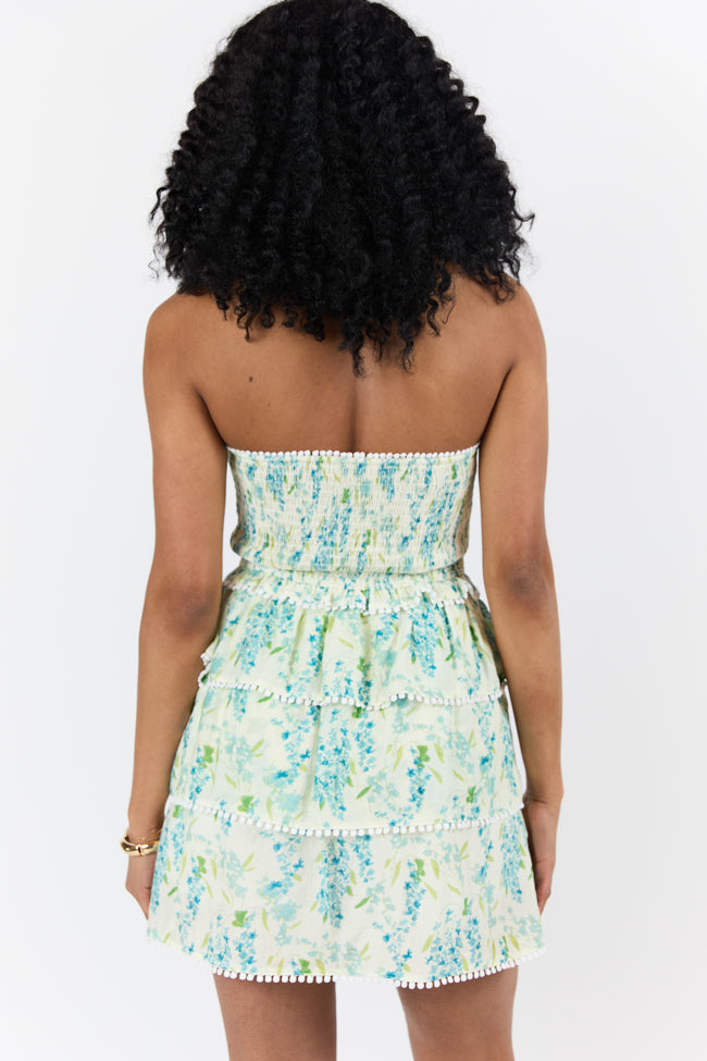 Garden Essence Multi Floral Strapless Mini Dress for Women - Summer Beach Party & Date Night Outfit