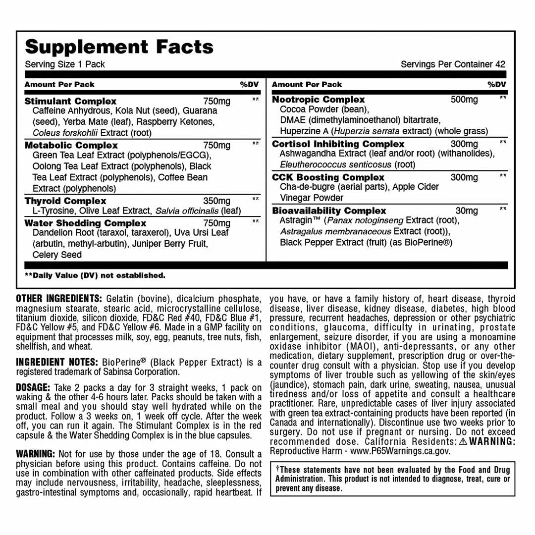Animal Cuts Fat Burner & Weight Loss Supplement for Men & Women - Boost Energy & Metabolism for Gym Workouts & Fitness Goals