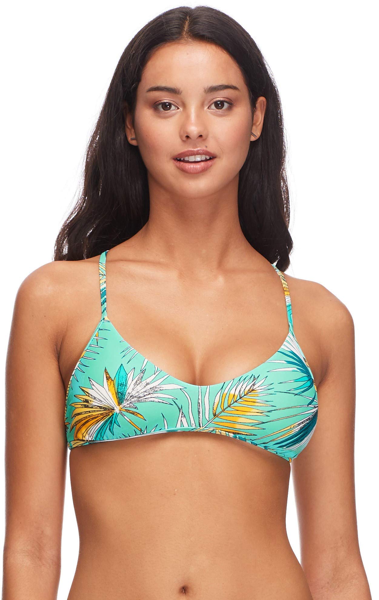 EIDON Women's Madison Fixed Triangle Bikini Top Swimsuit - Sexy Push Up Bathing Suit for Beach, Pool & Summer Vacations