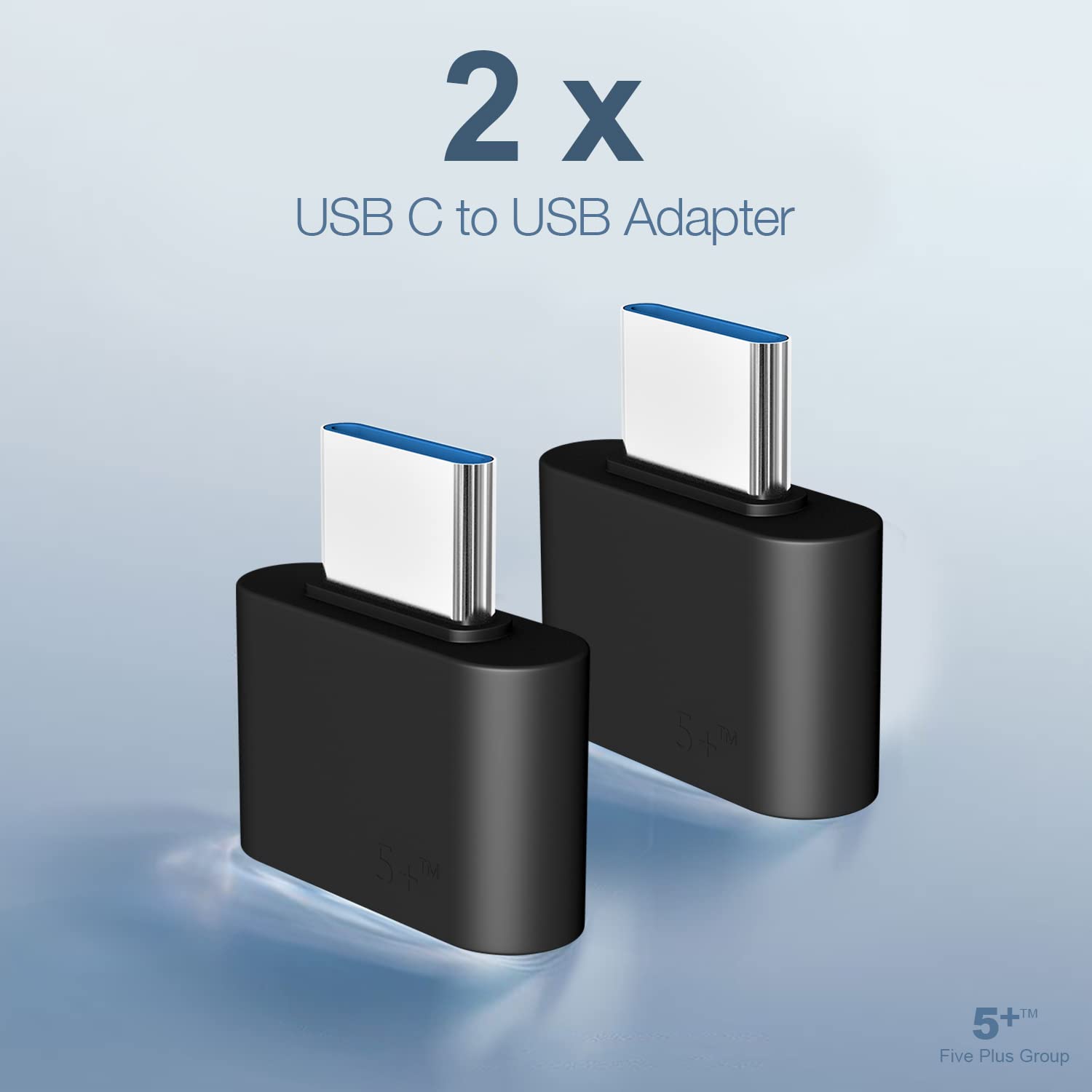 5-Pack USB C to USB Adapter (3.0) - USB-C Male to USB Female Converter - Compatible with MacBook Pro 2021, MacBook Air, iPad mini 6, Surface Pro 8/X - Perfect for Data Transfer & Charging Type-C/Thunderbolt 4/3 Devices at Home, Office or Travel