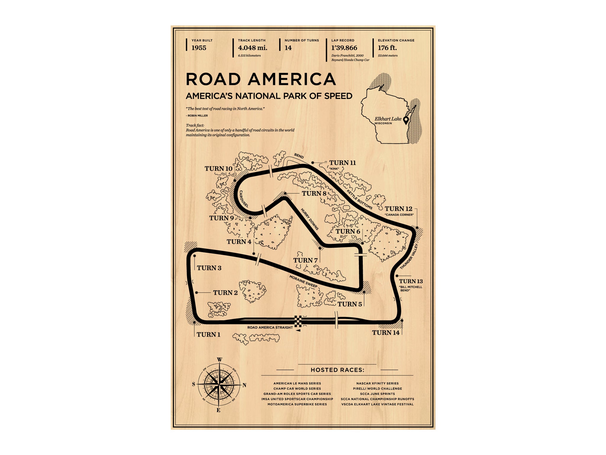 Road America Wood Mural Wall Art - Handcrafted Wooden Wall Decor for Home & Office - Perfect for Living Room, Bedroom, or Office Decoration