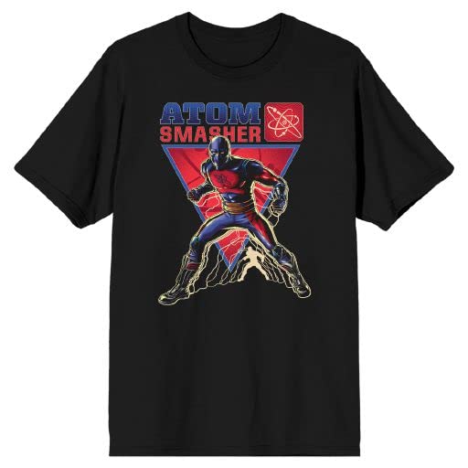 Black Adam Atom Smasher Graphic T-Shirt for Men - Superhero Movie Merchandise - Cool Casual Tee for DC Fans, Cosplay & Everyday Wear
