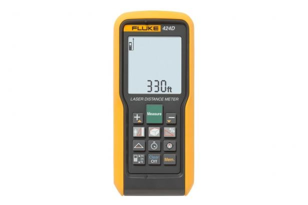 Fluke 424D Laser Distance Meter - High Precision Digital Laser Measuring Tool for Construction, Surveying & DIY Projects | Indoor & Outdoor Use