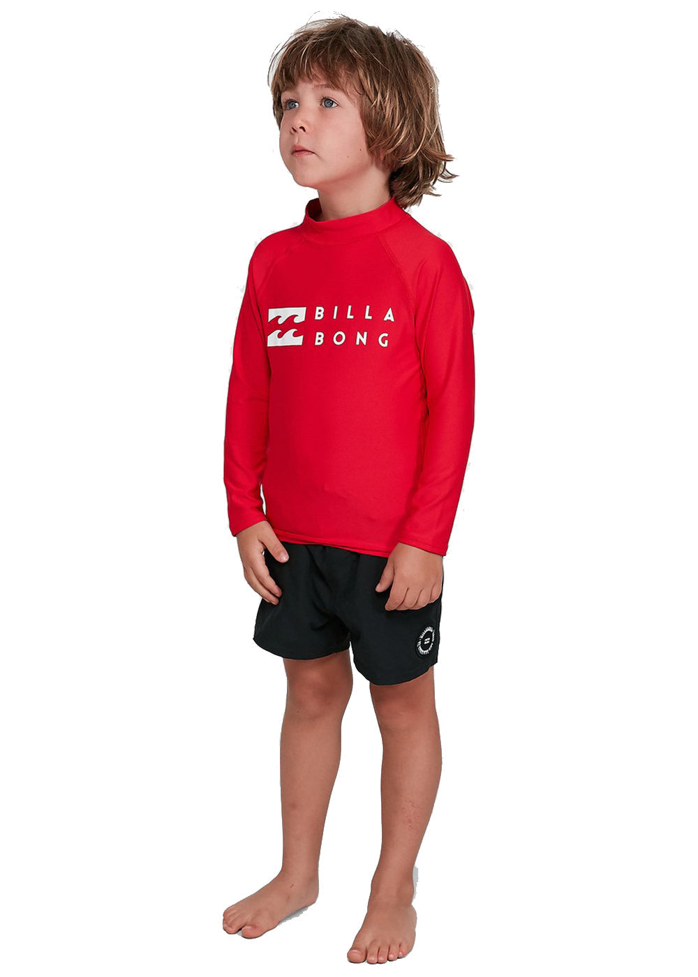 Billabong Groms Unions Relaxed Fit Long Sleeve Rash Guard UPF 50+ Sun Protection for Kids - Boys & Girls Swim Shirt for Surfing, Swimming, Beach & Outdoor Activities