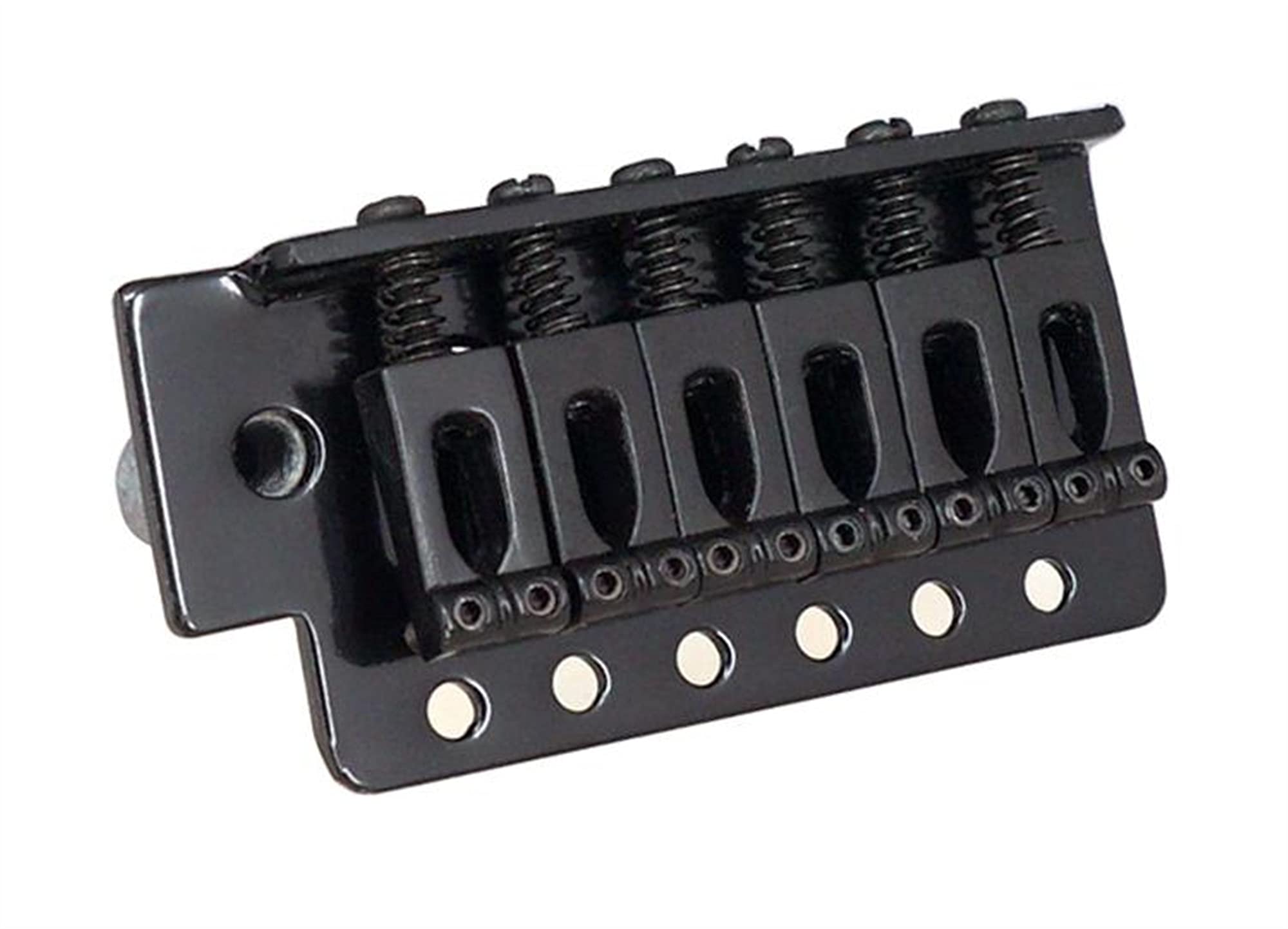 6-String Electric Guitar Bridge Saddle & Tailpiece for SQ Stratocaster - Black Tremolo Bridge Replacement Part | Perfect for Guitar Repair, Setup & Performance Upgrades
