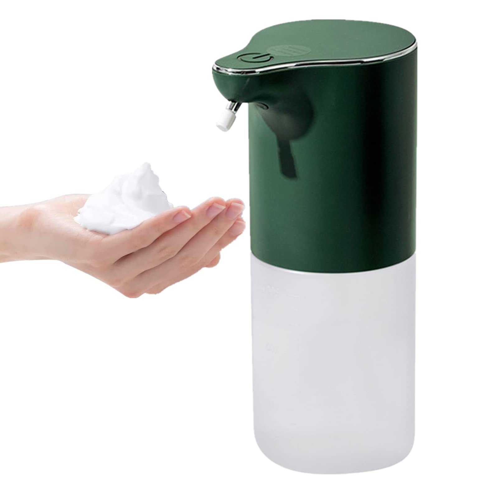 Rechargeable Automatic Foam Soap Dispenser - Touchless Foaming Hand Soap Dispenser for Kids & Adults | Perfect for Bathroom, Kitchen, Office & Hotel Use | Green Color | Hygienic & Eco-Friendly Solution