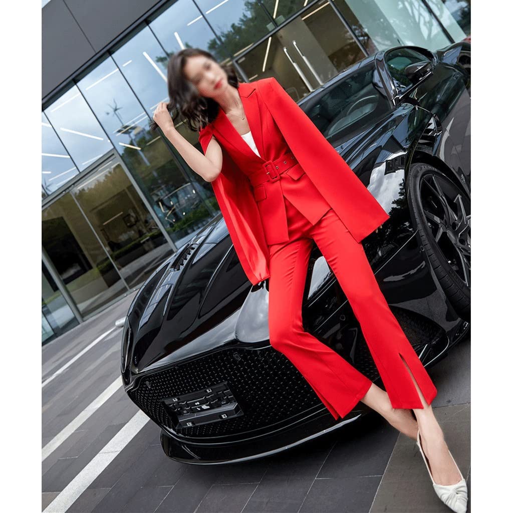 Women's Business Suit Set - Autumn & Winter Office Pantsuit with Jacket & Trousers (Size 4XL, Color A) | Professional Work Attire for Formal Meetings & Corporate Events