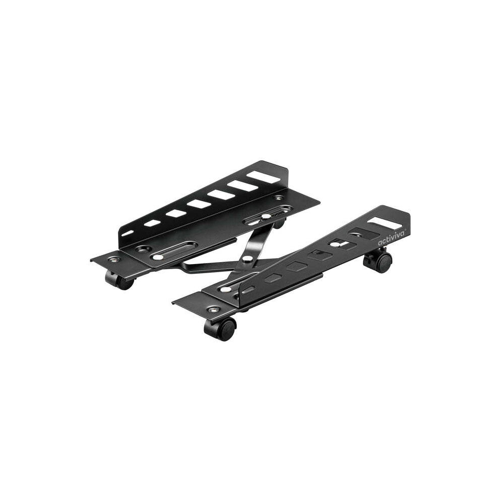 Heavy Duty PC Mobile Floor Stand with Casters - Adjustable Computer Monitor Stand for Office & Gaming Setup - Sturdy Rolling Workstation for Home & Commercial Use