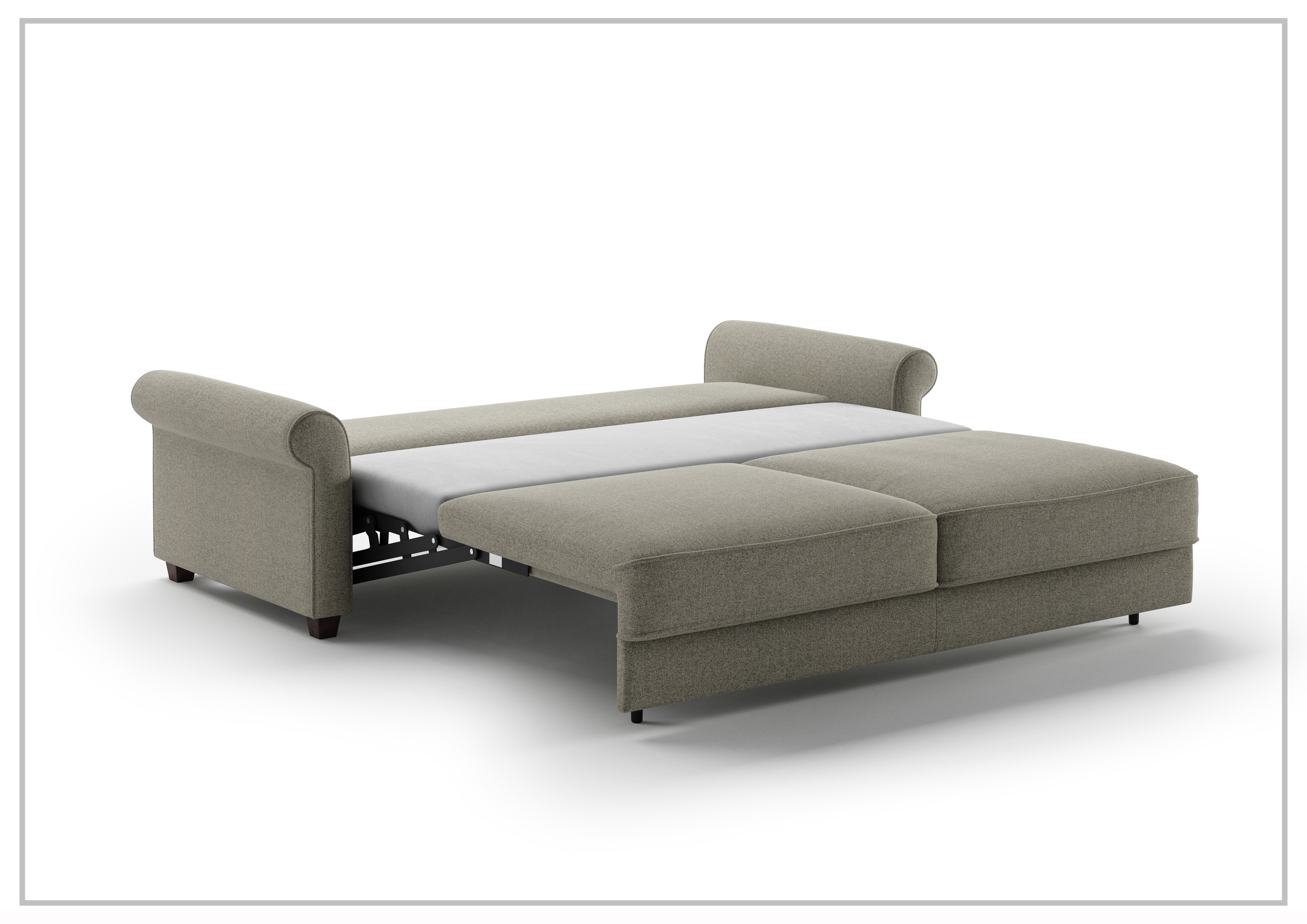 Luonto Casey Fabric King Sofa Sleeper - Convertible Pull-Out Bed with Storage, Comfortable Sleeper Sofa for Living Room, Guest Room & Small Spaces