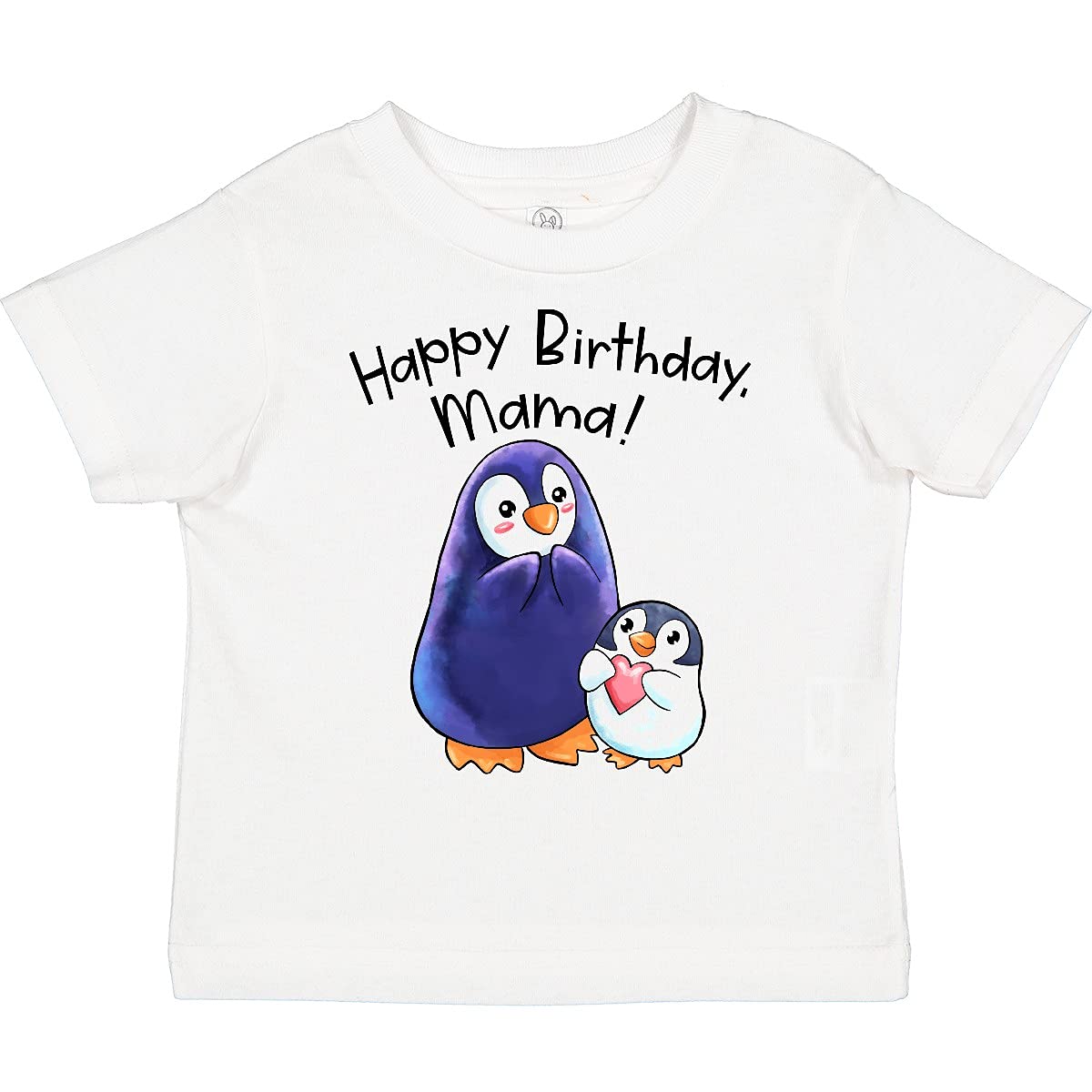 Inktastic Happy Birthday Mama Cute Penguins Toddler T-Shirt - Adorable Penguin Design for Kids Birthday Party & Family Celebrations