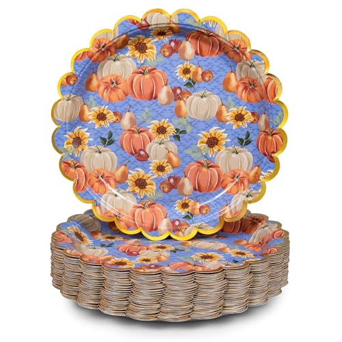 Vintage Style Pumpkins, Cornflower Blue