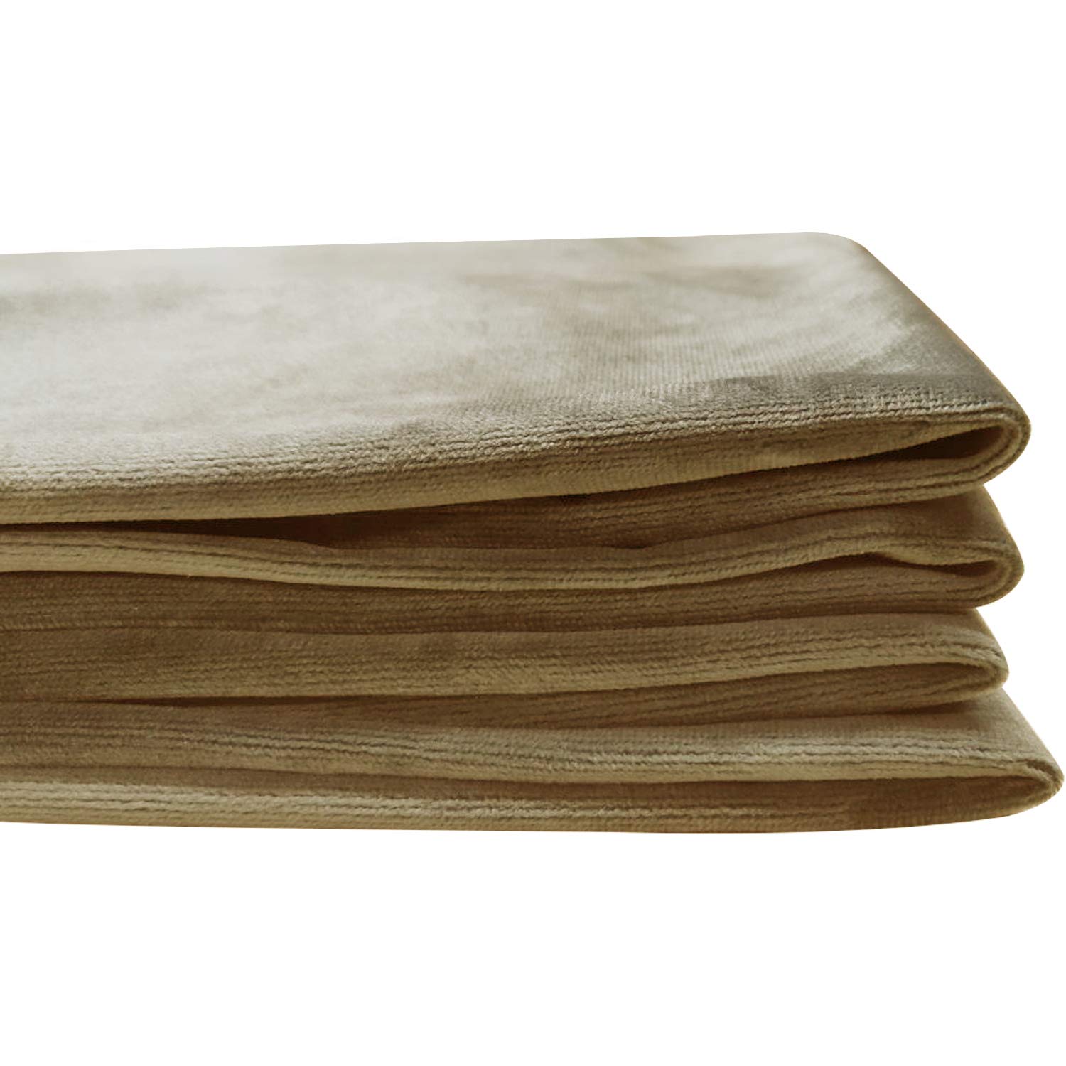 WOWMAX 100% Cotton Velvet Triangular Pillow Covers - California King Size Wedge Pillow Cases for Reading, Headboard & Backrest Support - Soft Light Tan Bolster Cushion Cover for Bed, Sofa & Lounge