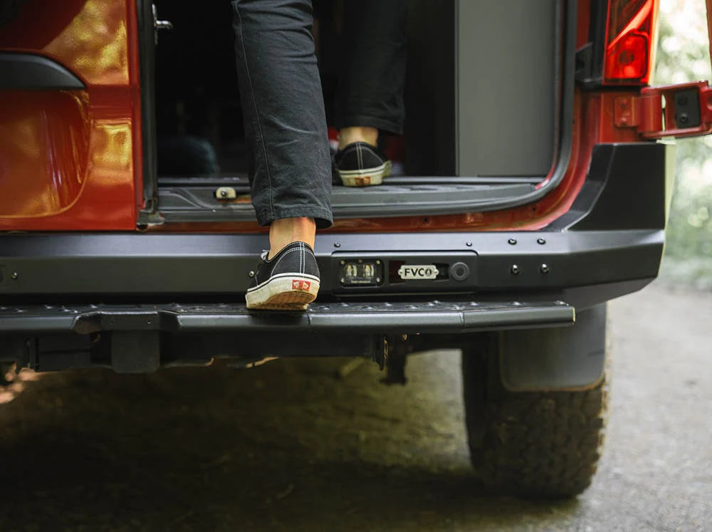 Flatline Van Co Rear Plate Step for 2019-2023 Mercedes Sprinter Van with Factory Tow Hitch - Heavy Duty Bumper Hitch Step for Easy Access & Loading