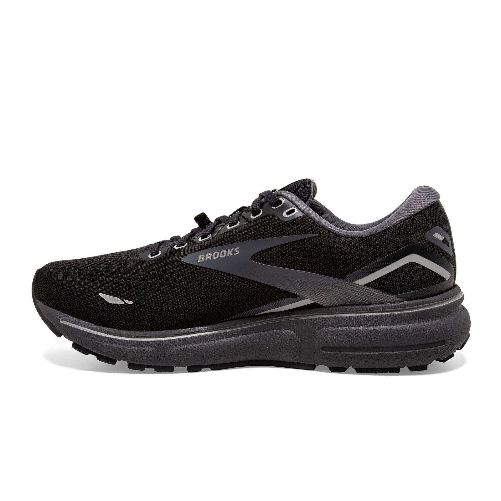 Brooks Ghost 15 GTX Waterproof Running Shoes for Men - Black/Blackened Pearl/Alloy | Trail & Road Running, Hiking, Outdoor Training