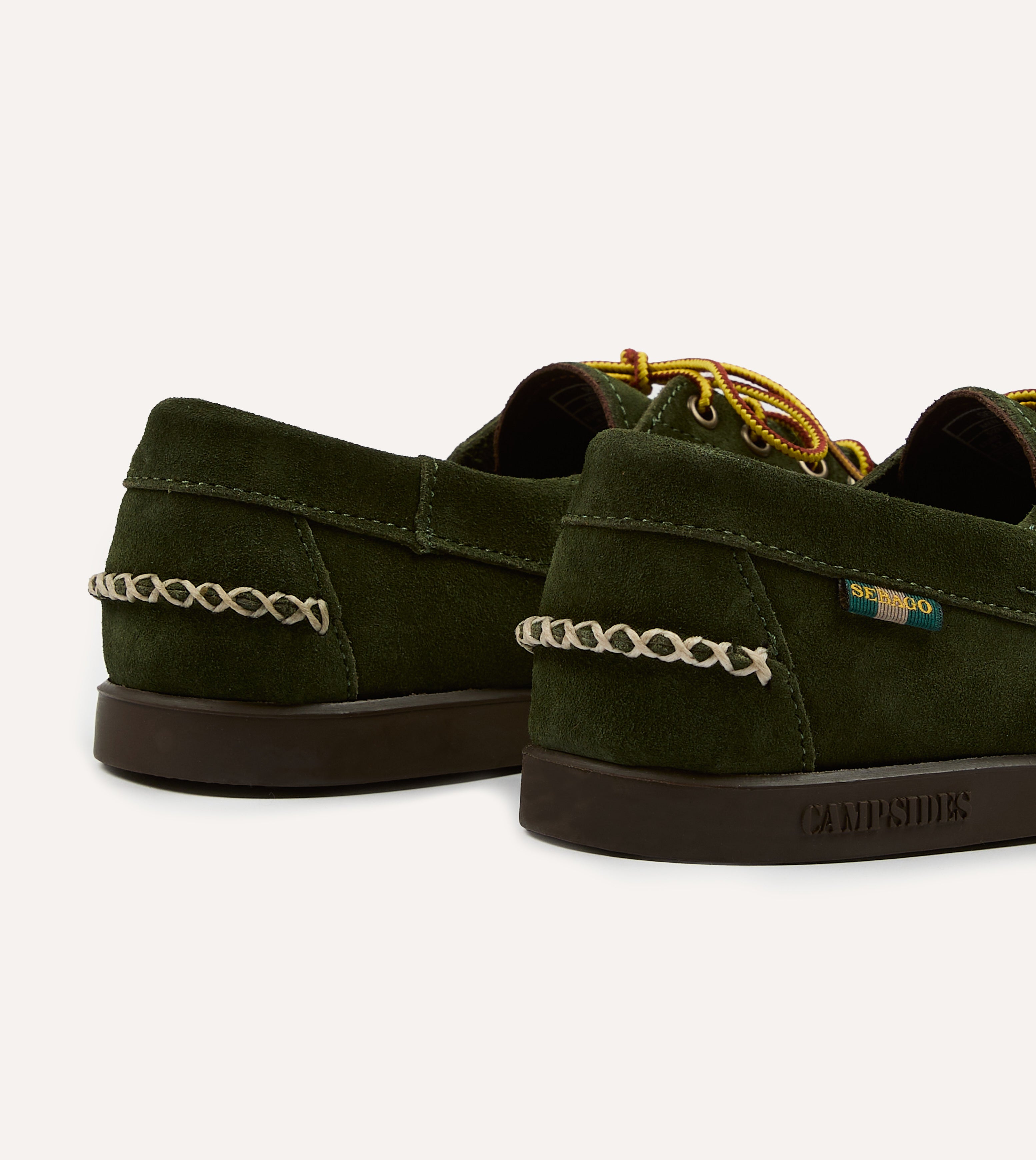 Sebago Campsides Askook Kilt Green Suede Shoes for Men - Waterproof Hiking Boots for Outdoor Adventures & Camping