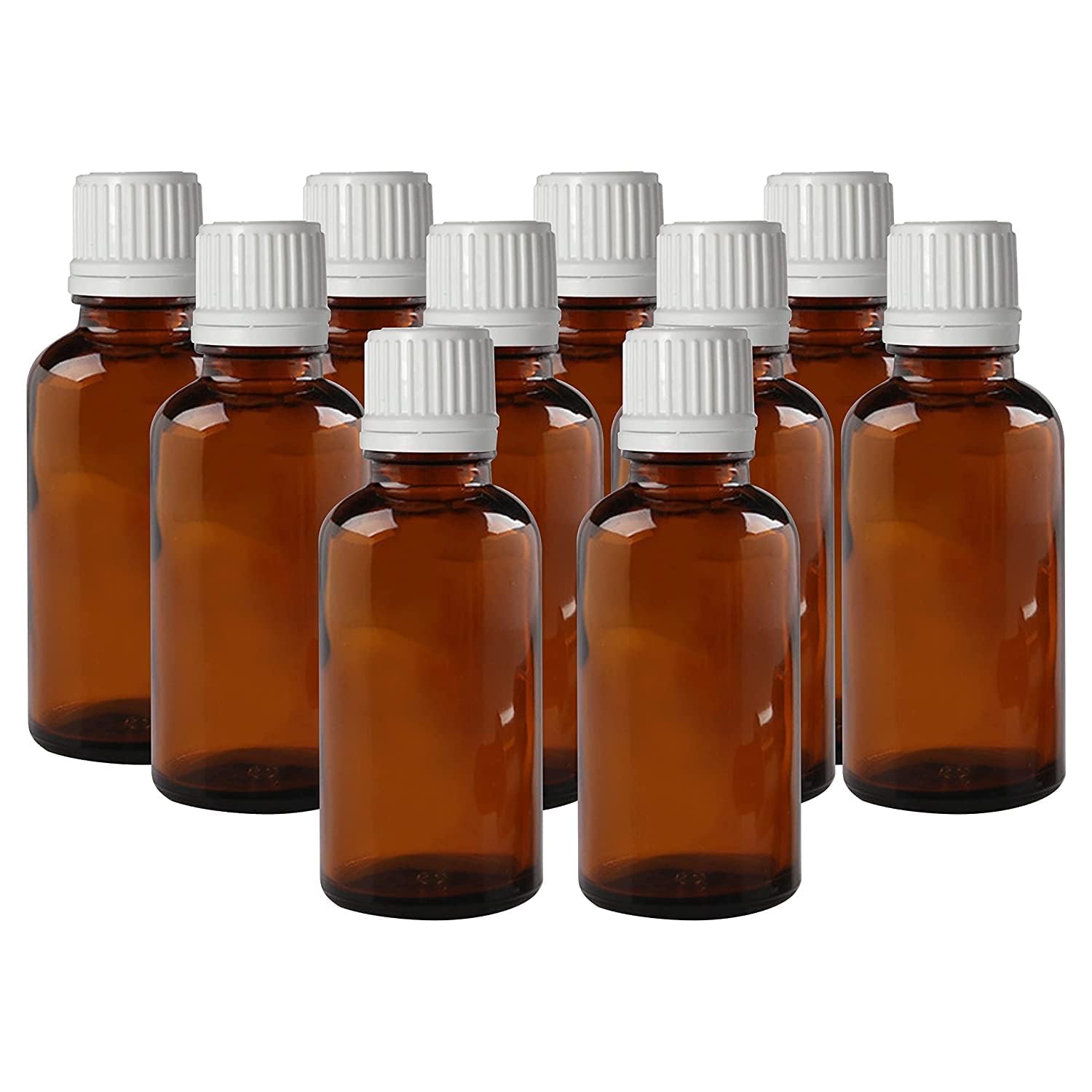 100ml Mkd2 Rise Empty Amber Glass Bottle with Leak-Proof Euro Dropper & White Cap - Perfect for Essential Oils, Fragrances, Medicines, DIY Perfumes, Homeopathy & Refills | Ideal for Aromatherapy, Skincare & Travel