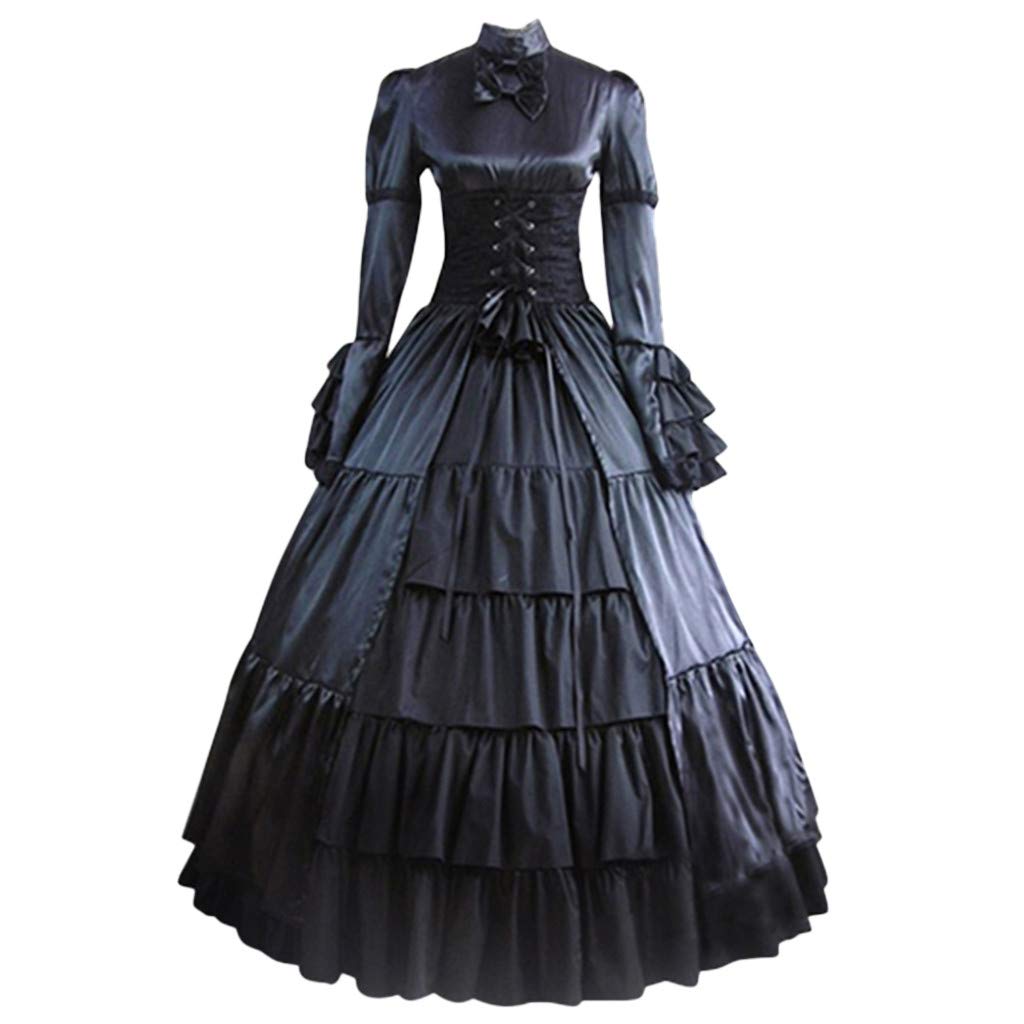 Elegant Renaissance Dress for Women - Retro Medieval Costume Halloween Party, Plus Size Victorian Ball Gown Long Dress for Cosplay, LARP, Renaissance Fairs & Themed Events
